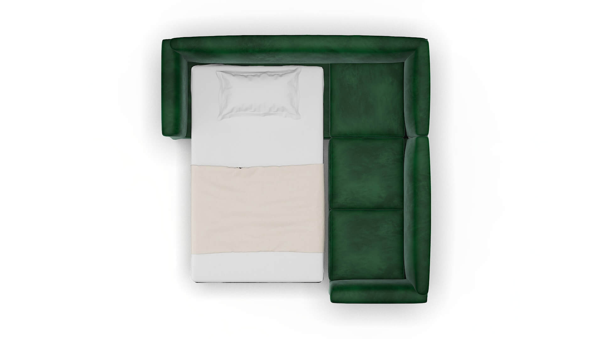 Crete Royale Evergreen Sectional Sleeper Espresso legs 3