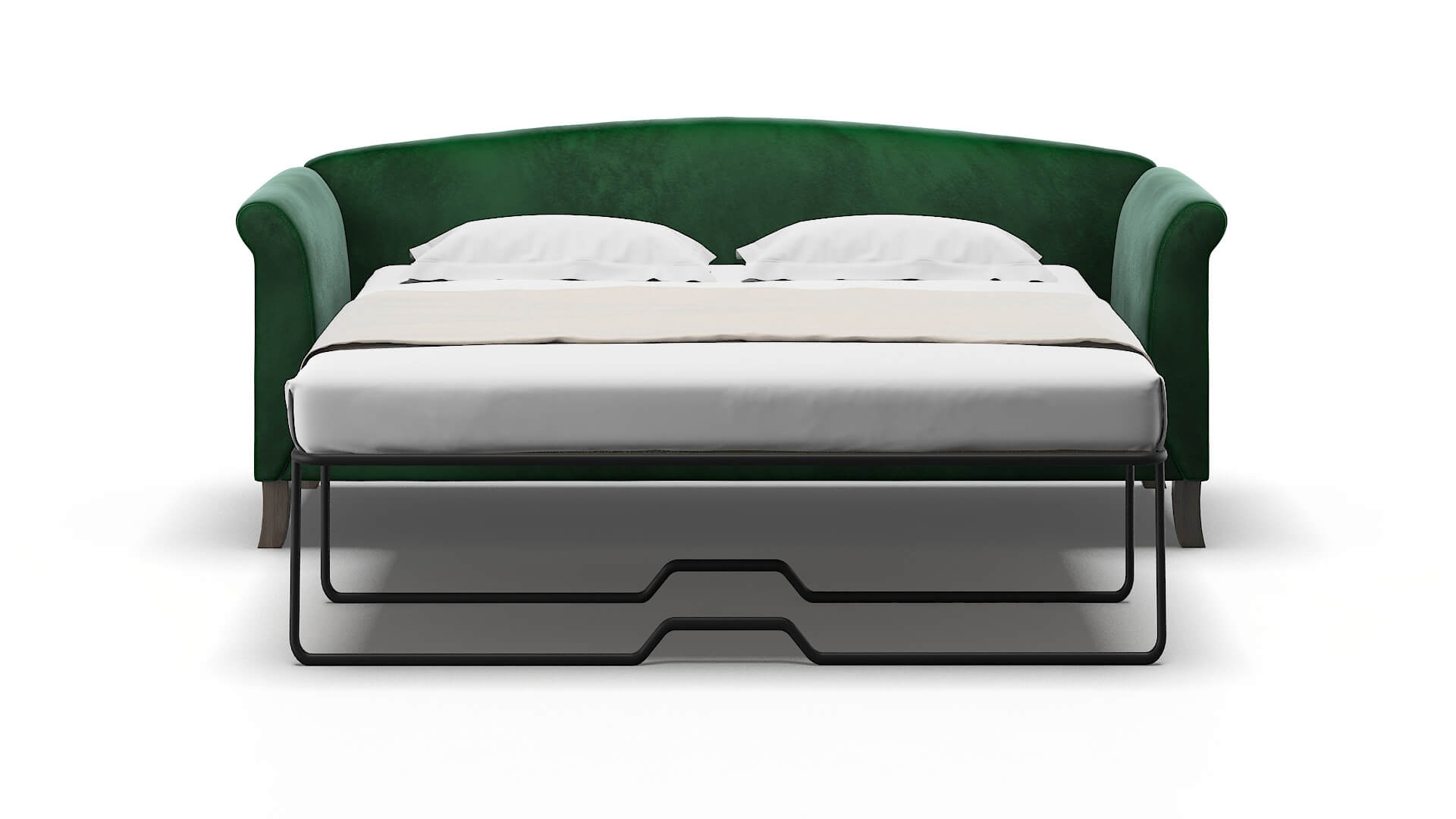 Crete Royale Evergreen Sofa Sleeper Espresso legs 1