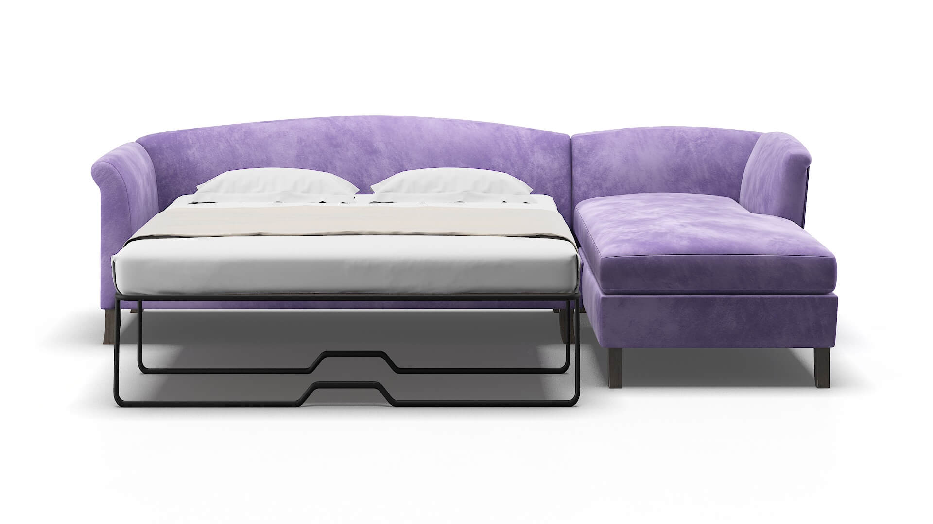 Crete Royale Lavender Panel Sleeper Espresso legs 1