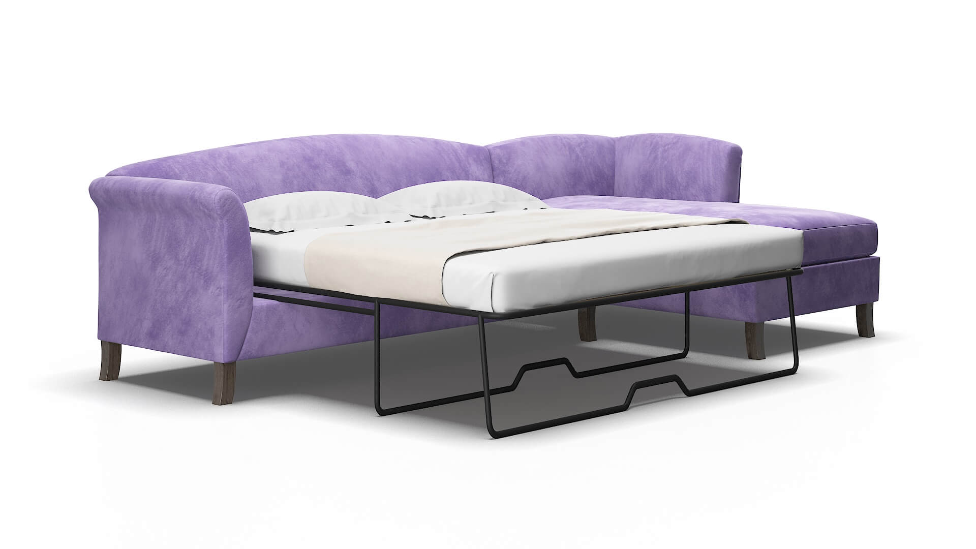 Crete Royale lavender Panel sleeper Espresso Legs  2