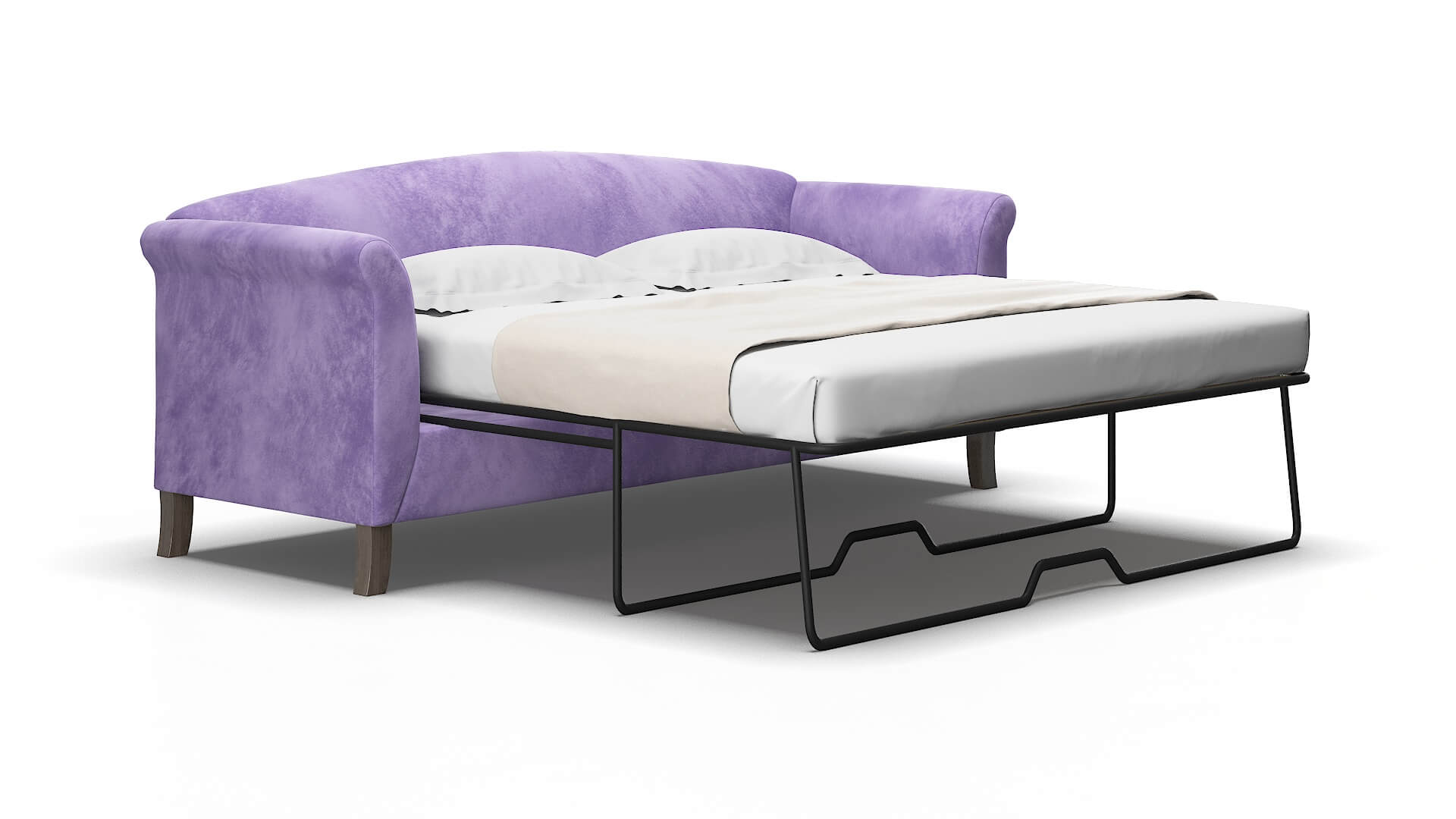 Crete Royale lavender Sofa sleeper Espresso Legs  2