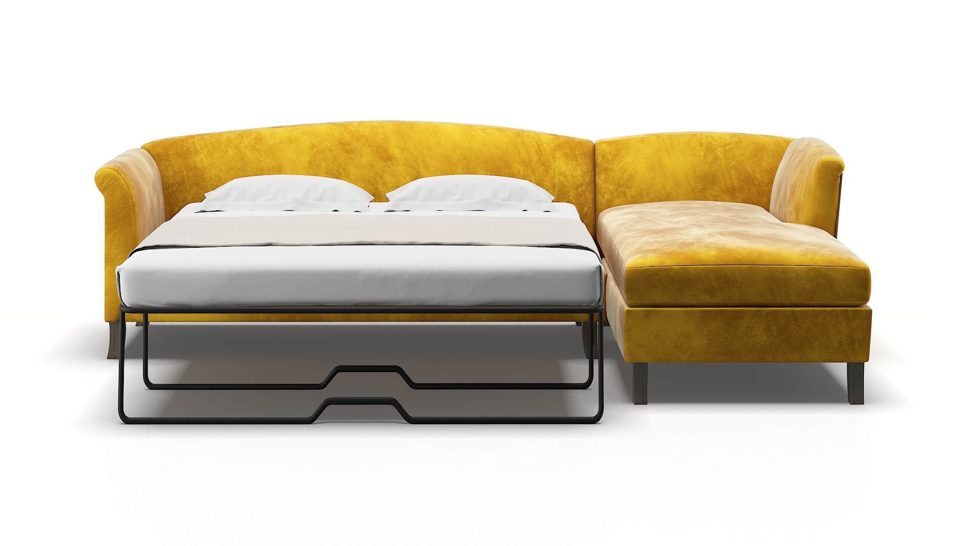 Crete Royale Marigold Panel Sleeper Espresso legs 1