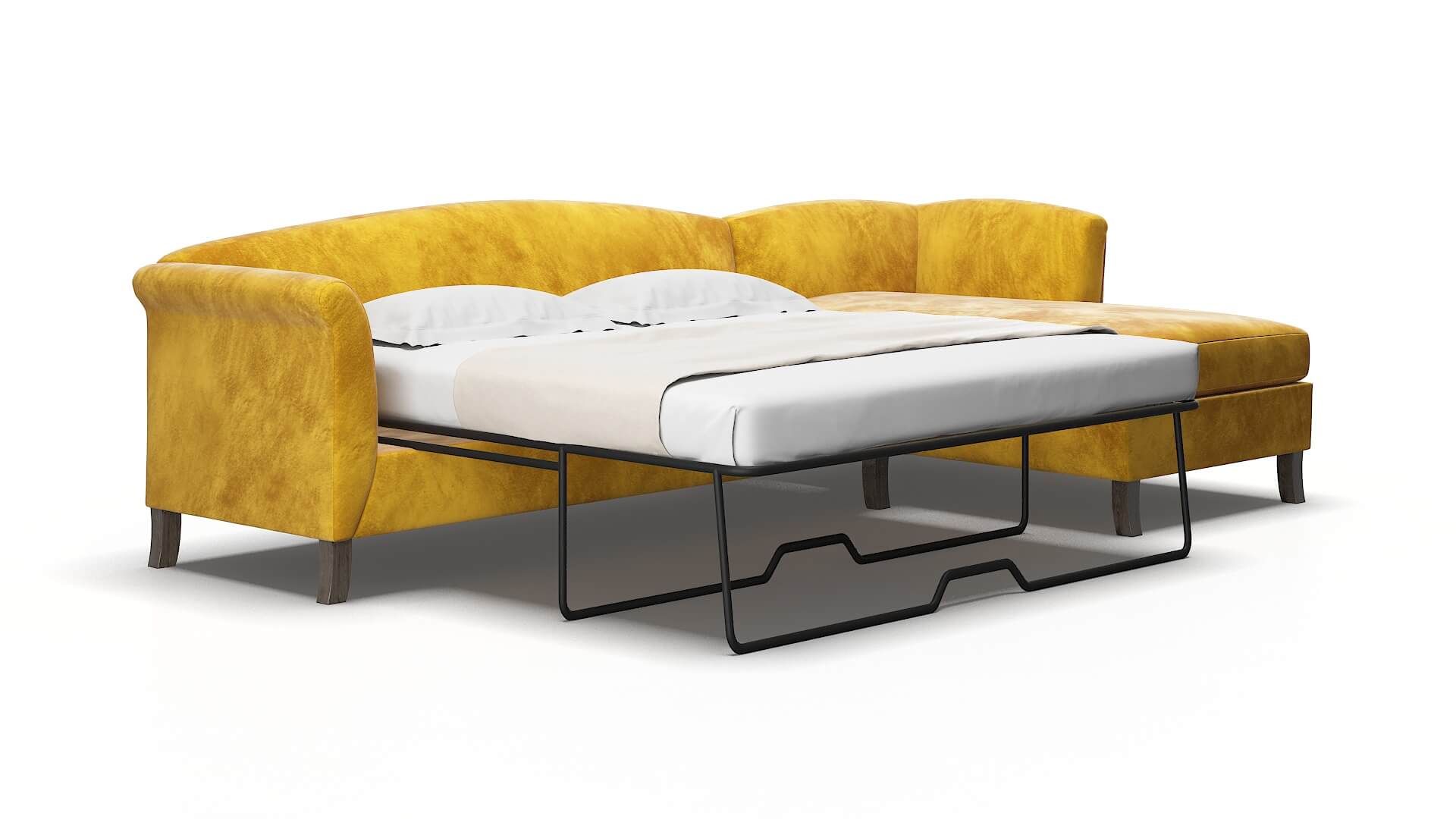 Crete Royale marigold Panel sleeper Espresso Legs  2