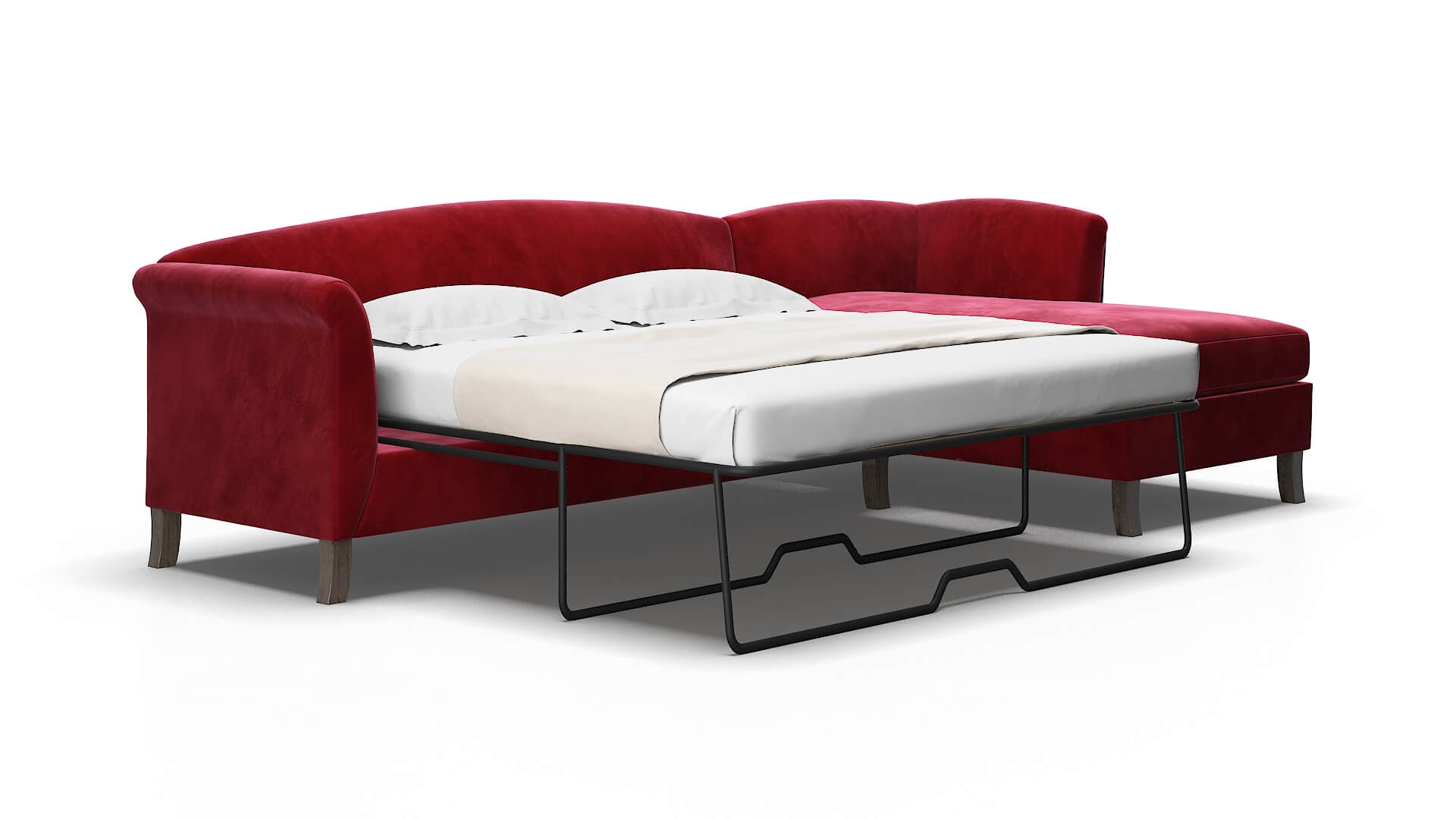 Crete Royale ruby Panel sleeper Espresso Legs  2