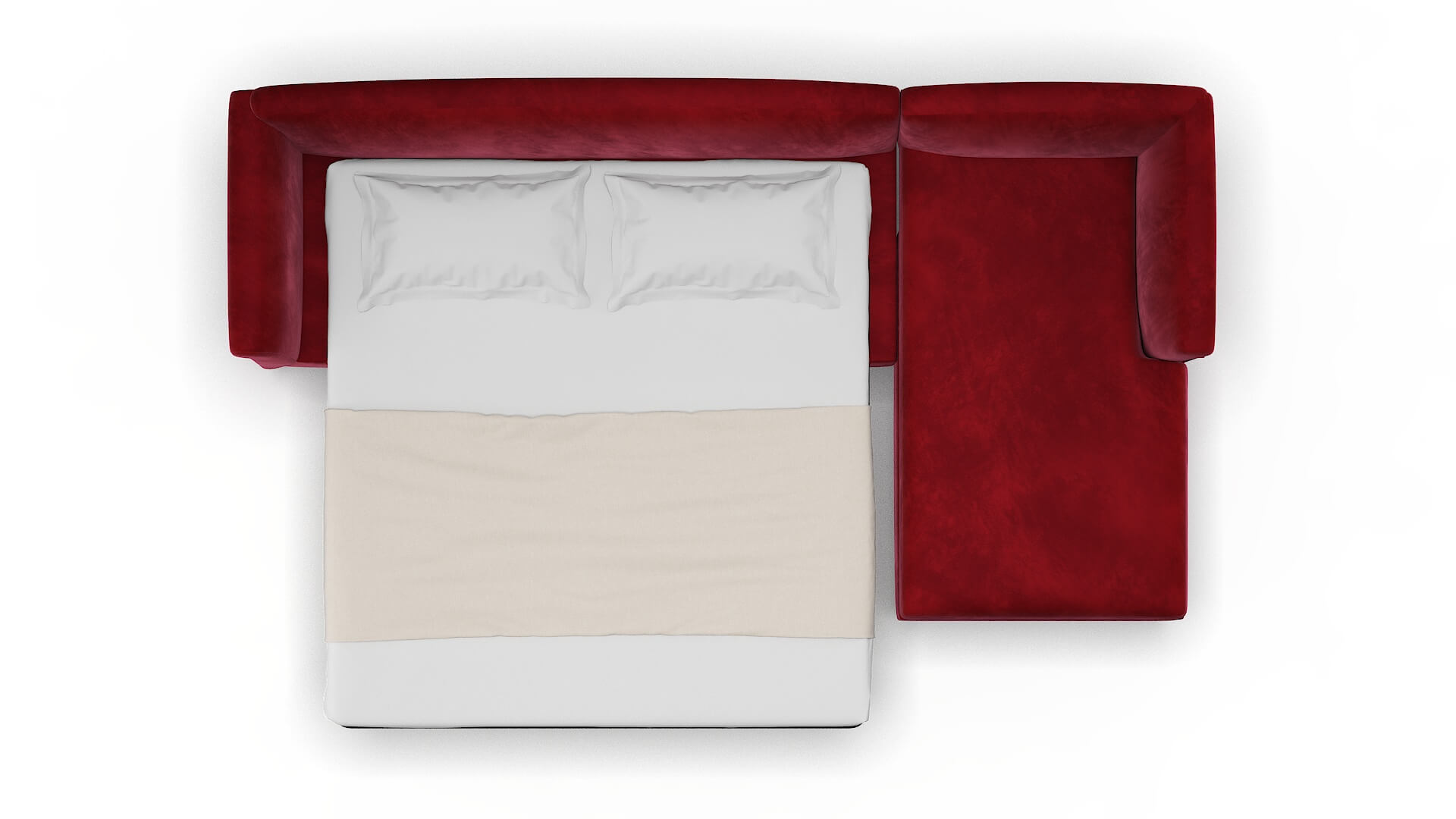 Crete Royale Ruby Panel Sleeper Espresso legs 3