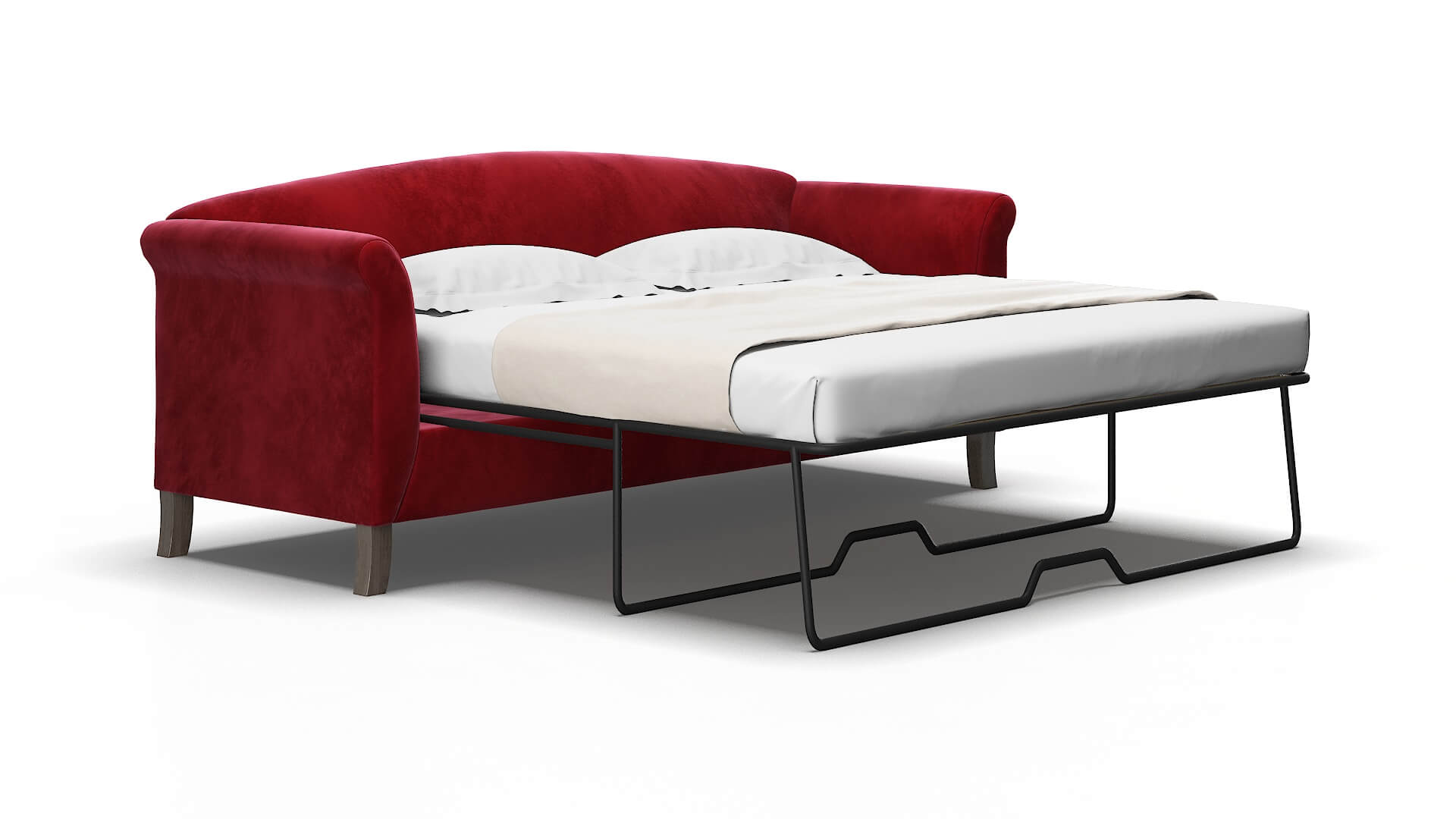 Crete Royale ruby Sofa sleeper Espresso Legs  2