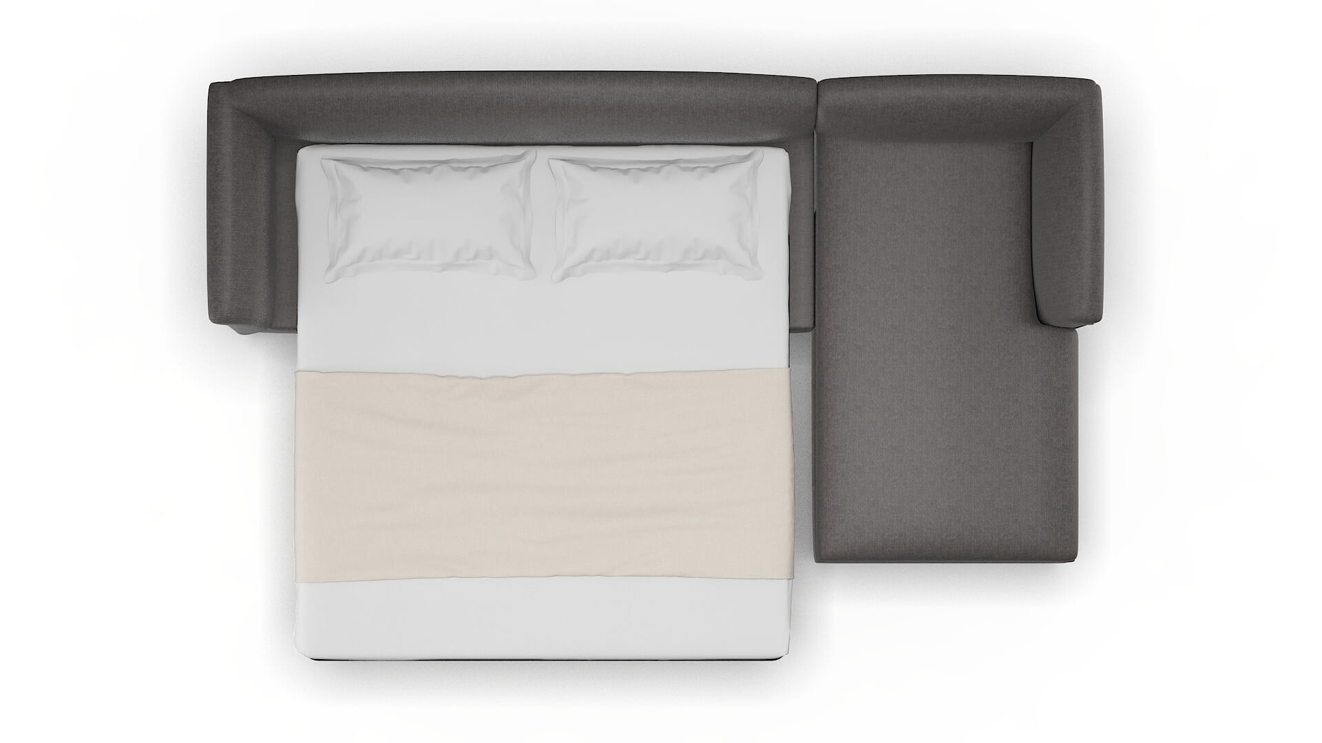 Crete Sasha Grey Panel Sleeper Espresso legs 3