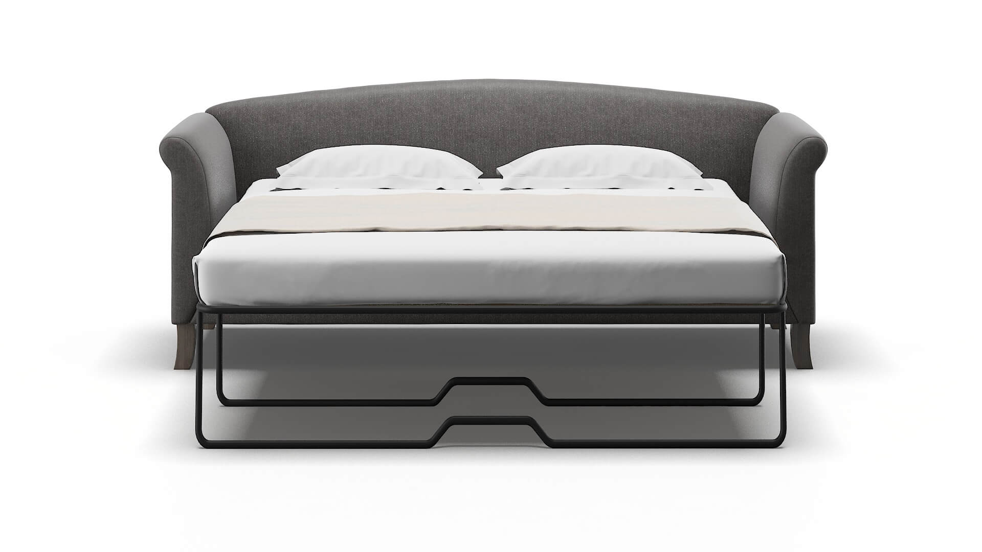 Crete Sasha Grey Sofa Sleeper Espresso legs 1