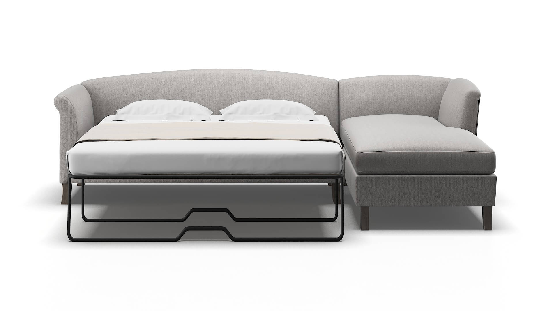 Crete Sasha Silver Panel Sleeper Espresso legs 1