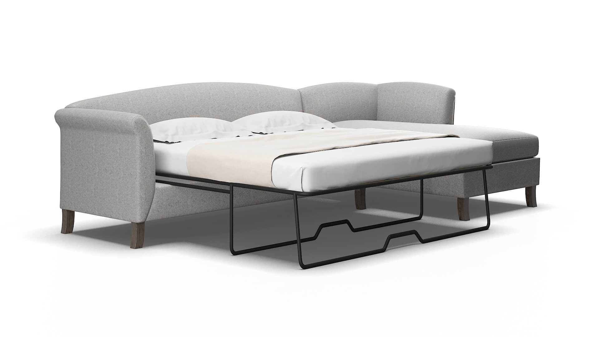 Crete Sasha silver Panel sleeper Espresso Legs  2