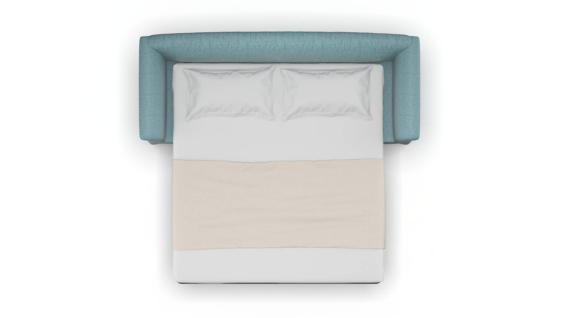 Crete Sasha Teal Sofa Sleeper Espresso legs 3