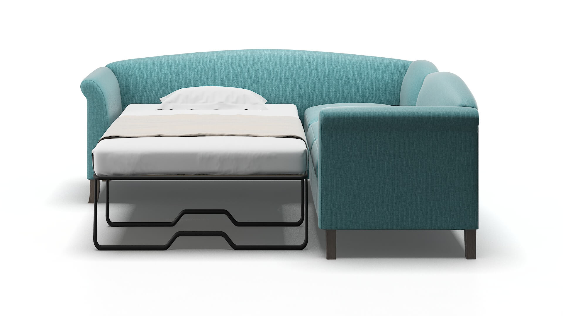 Crete Simplex Aquavita Sectional Sleeper Espresso legs 1