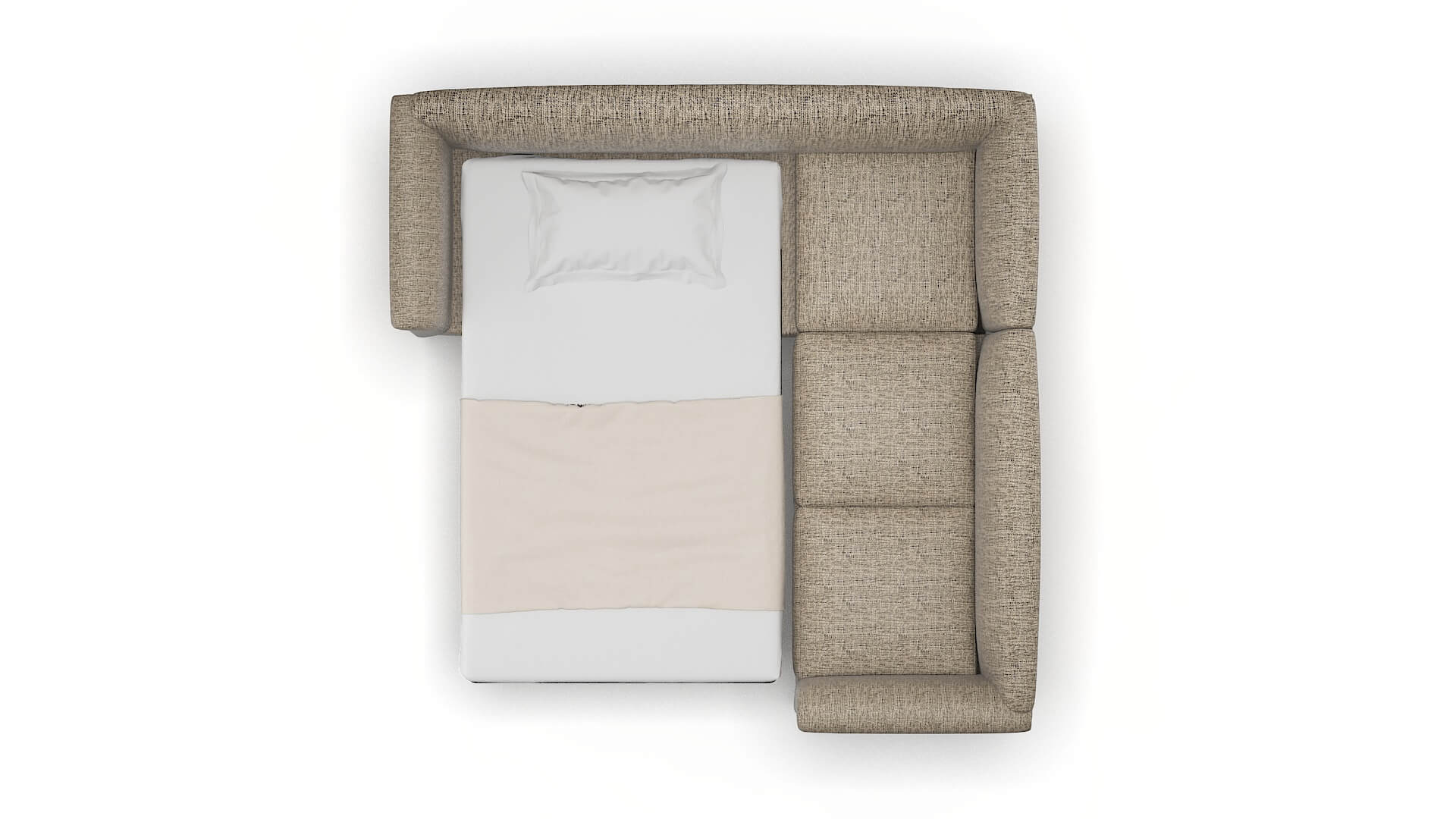 Crete Solifestyle 51 Sectional Sleeper Espresso legs 3