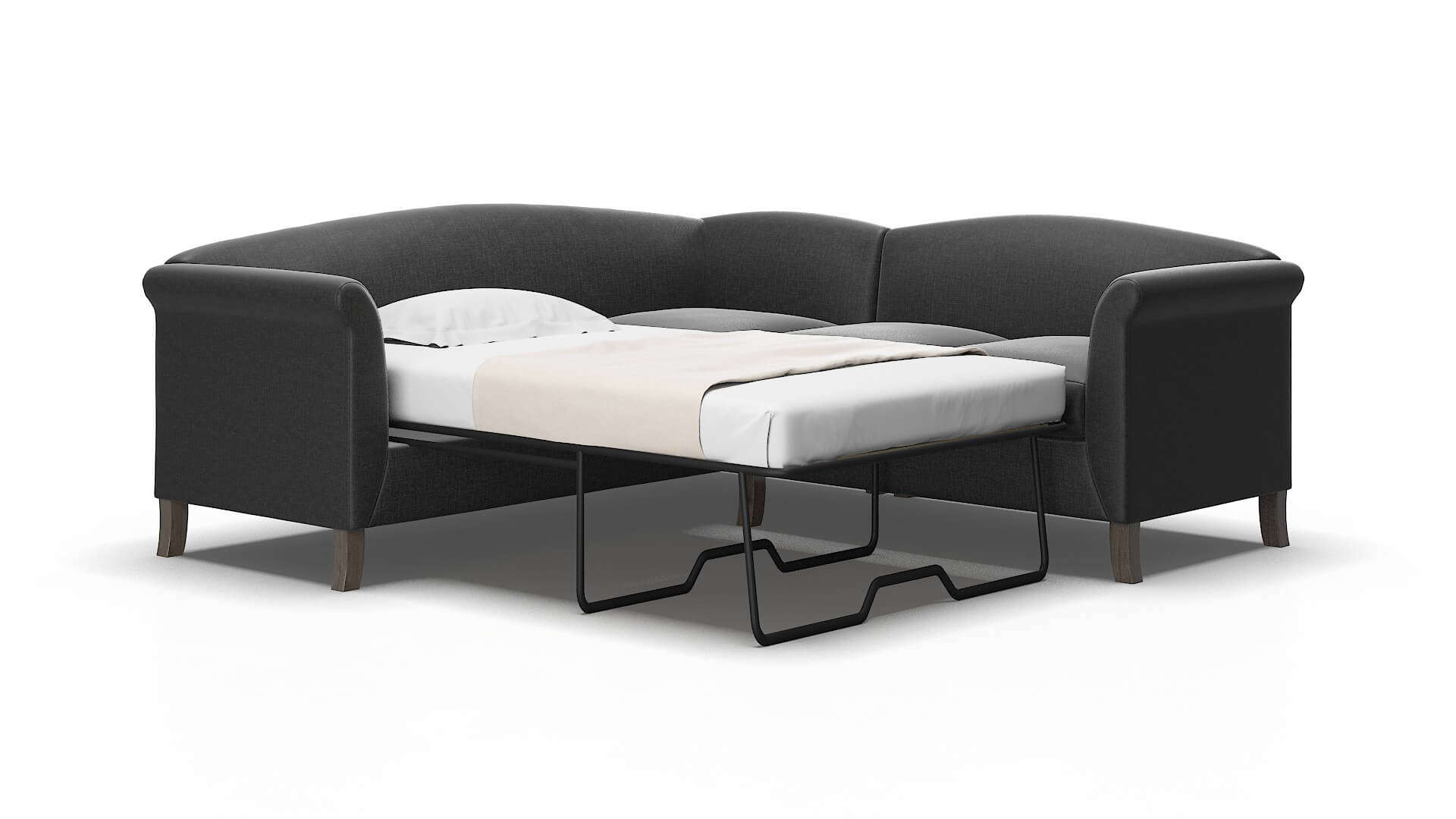 Crete Sosoftness 54 Sectional Sleeper Espresso legs 2