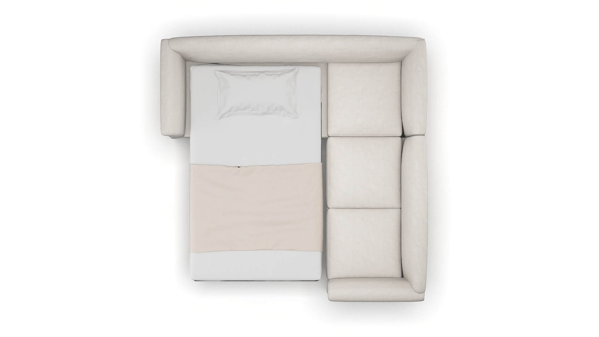 Crete Suave Dove Sectional Sleeper Espresso legs 3