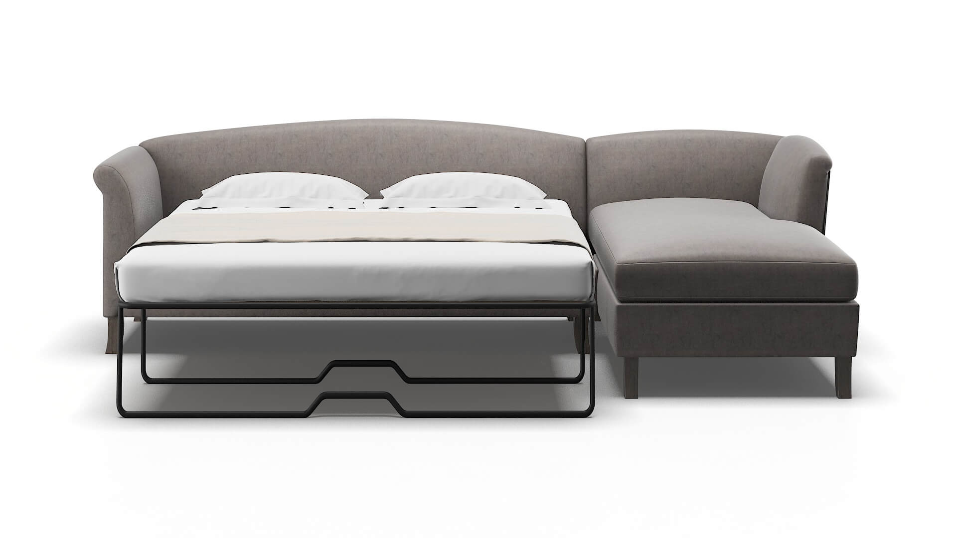 Crete Suave Slate Panel Sleeper Espresso legs 1