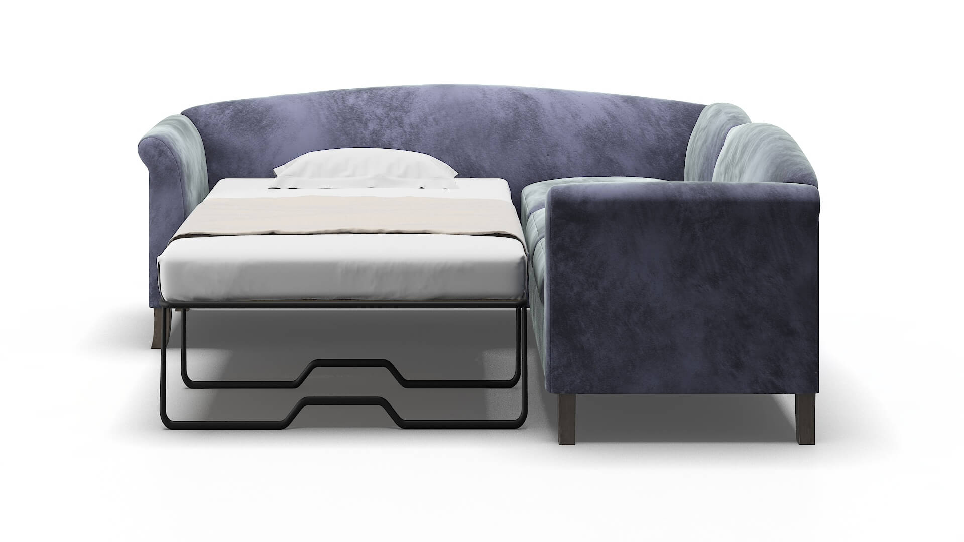 Crete Terrain Dusk Sectional Sleeper Espresso legs 1