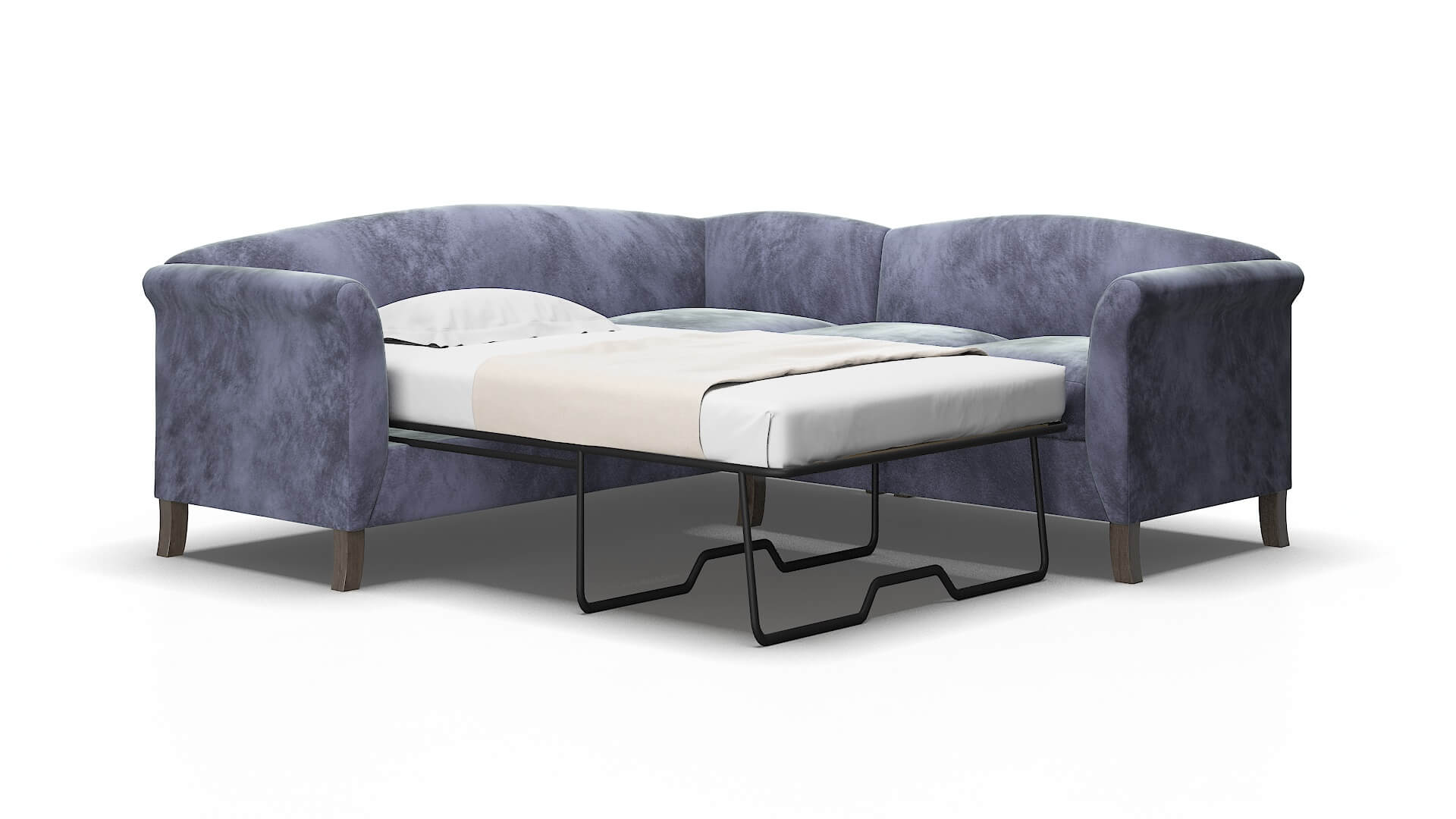 Crete Terrain dusk Sectional sleeper Espresso Legs  2