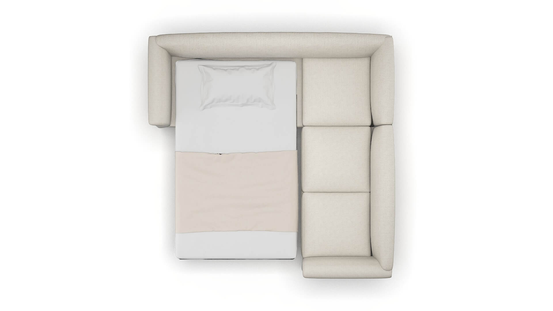 Crete Terrain Natural Sectional Sleeper Espresso legs 3