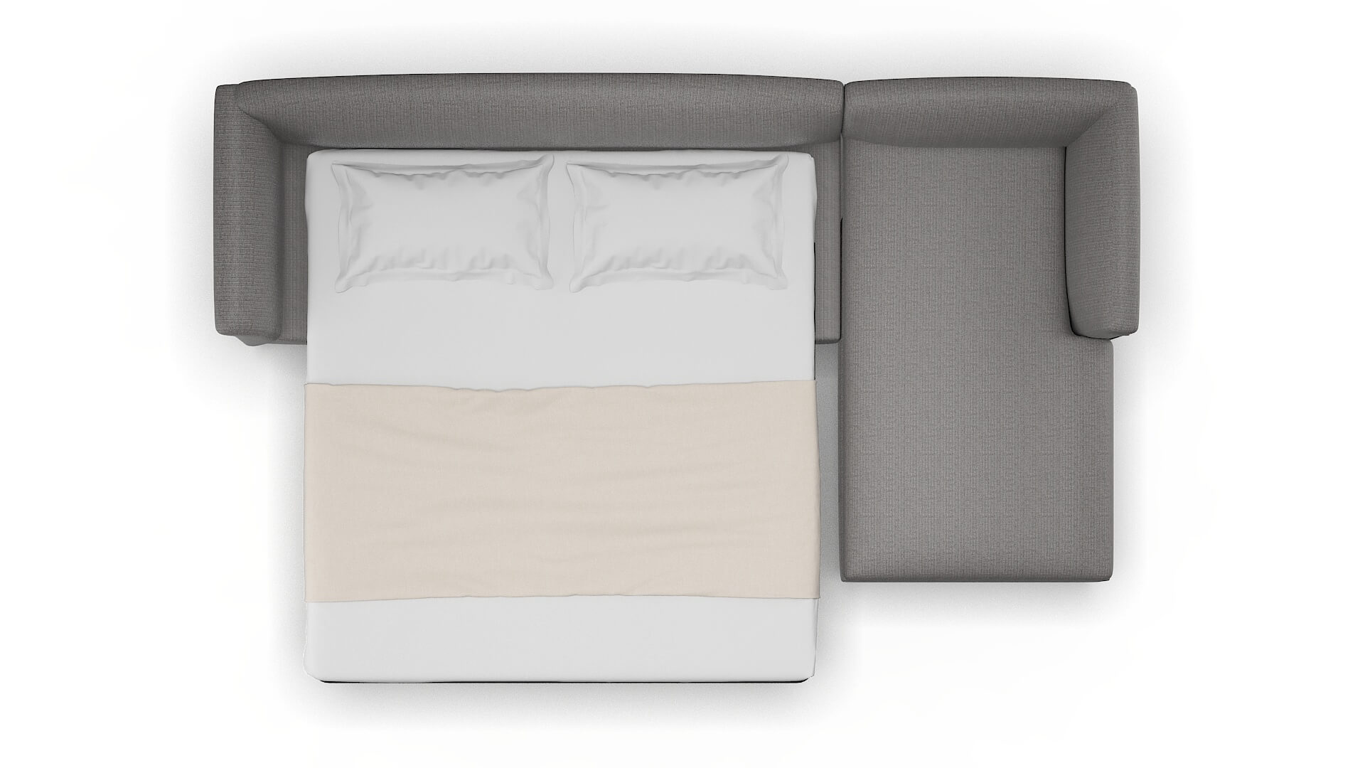 Crete Terrain Oatmeal Panel Sleeper Espresso legs 3