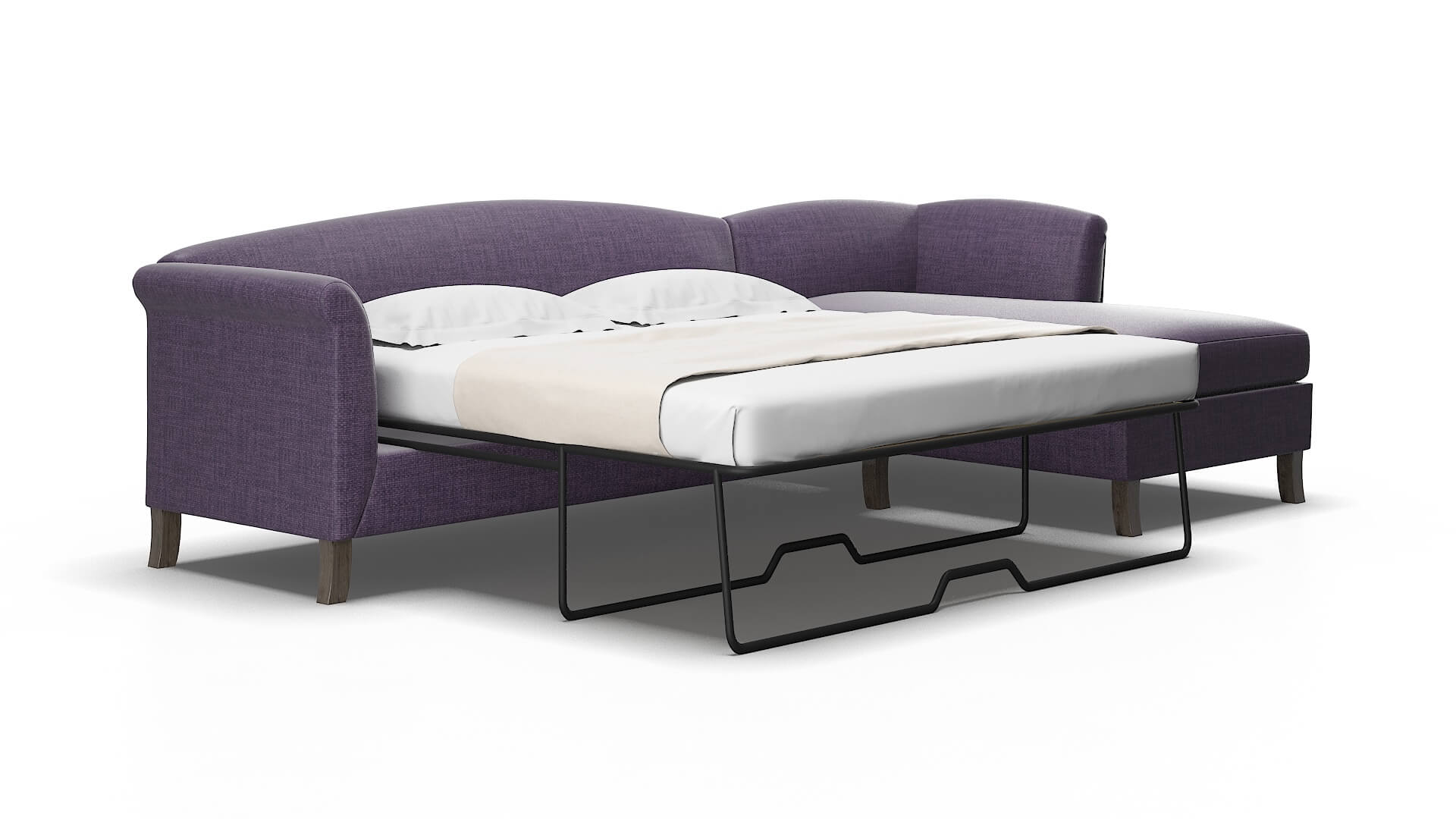 Crete Tess blackberry Panel sleeper Espresso Legs  2