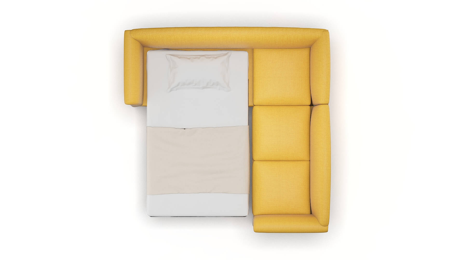 Crete Tess Turmeric Sectional Sleeper Espresso legs 3