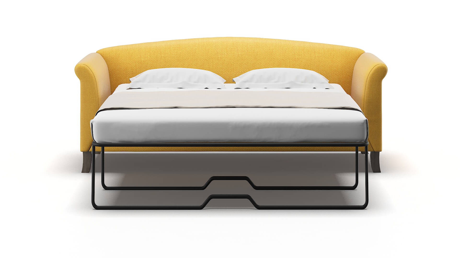 Crete Tess Turmeric Sofa Sleeper Espresso legs 1