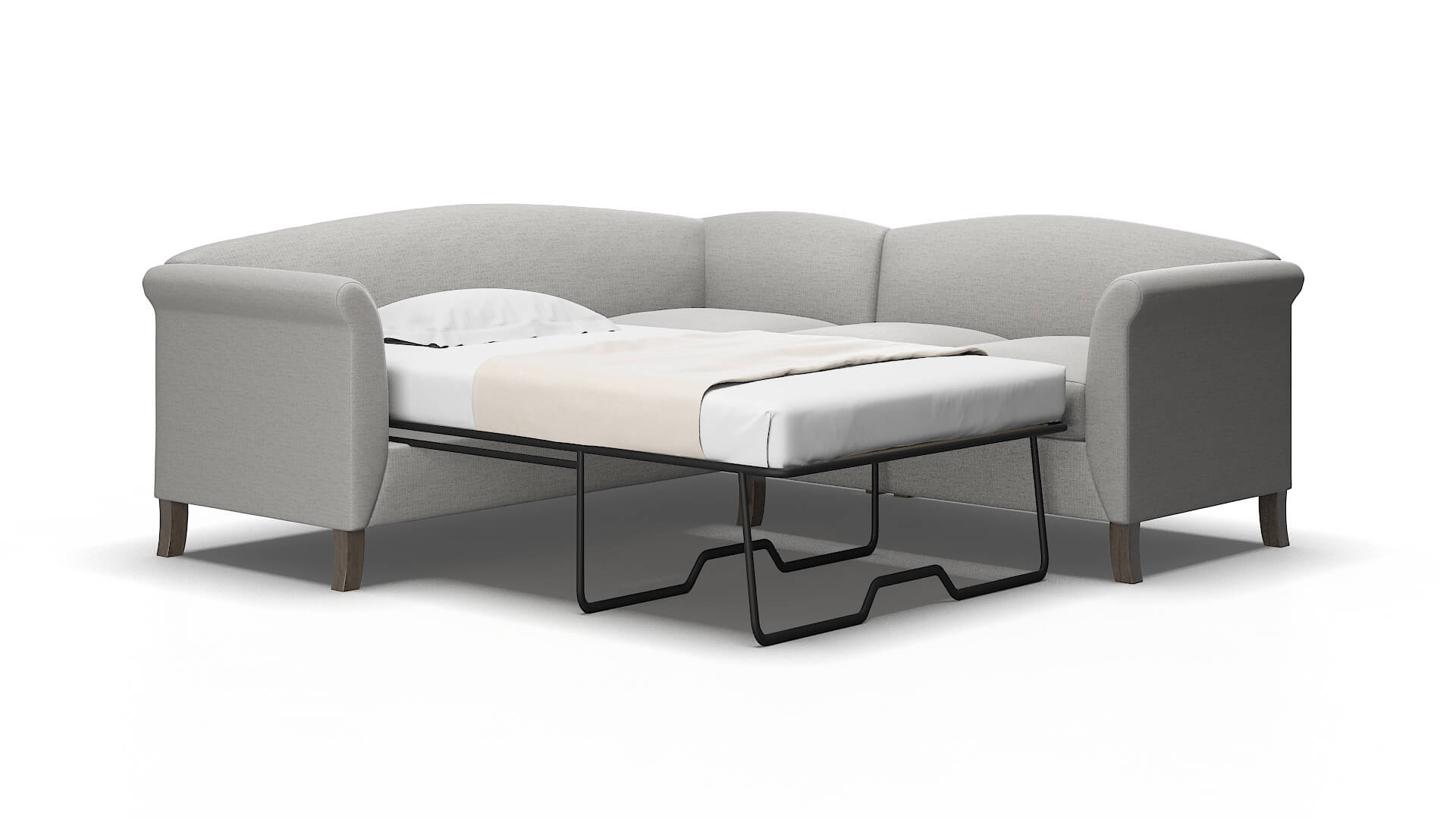 Crete Urban_d Pepper Sectional Sleeper Espresso legs 2