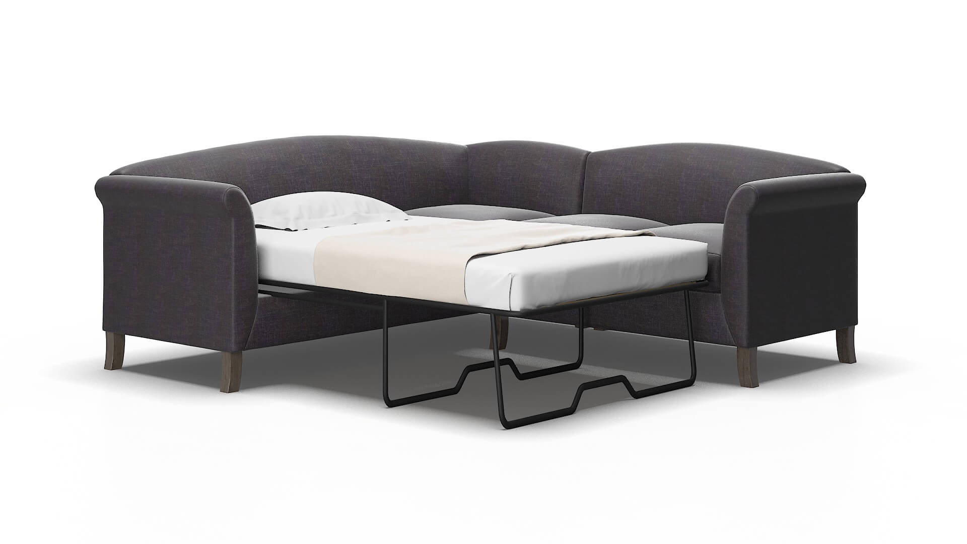 Crete Venus onyx Sectional sleeper Espresso Legs  2