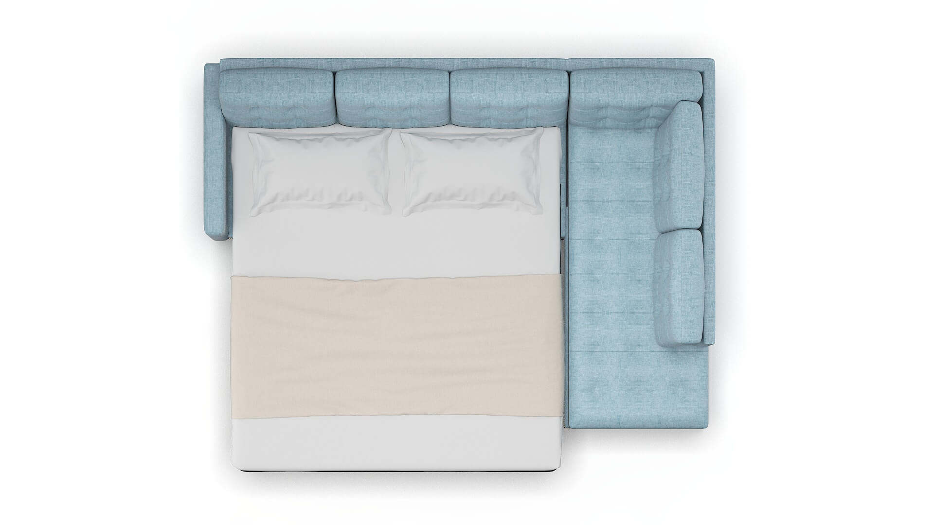 Davos Atlas Turquoise Panel Sleeper Espresso legs 3