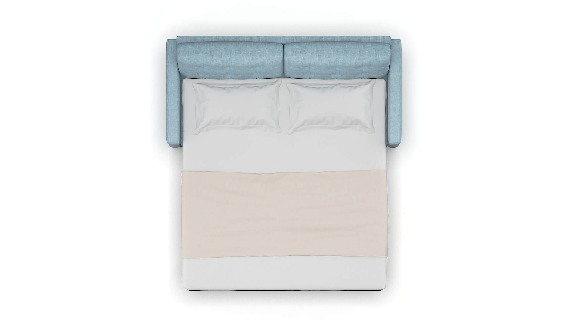 Davos Atlas Turquoise Sofa Sleeper Espresso legs 3