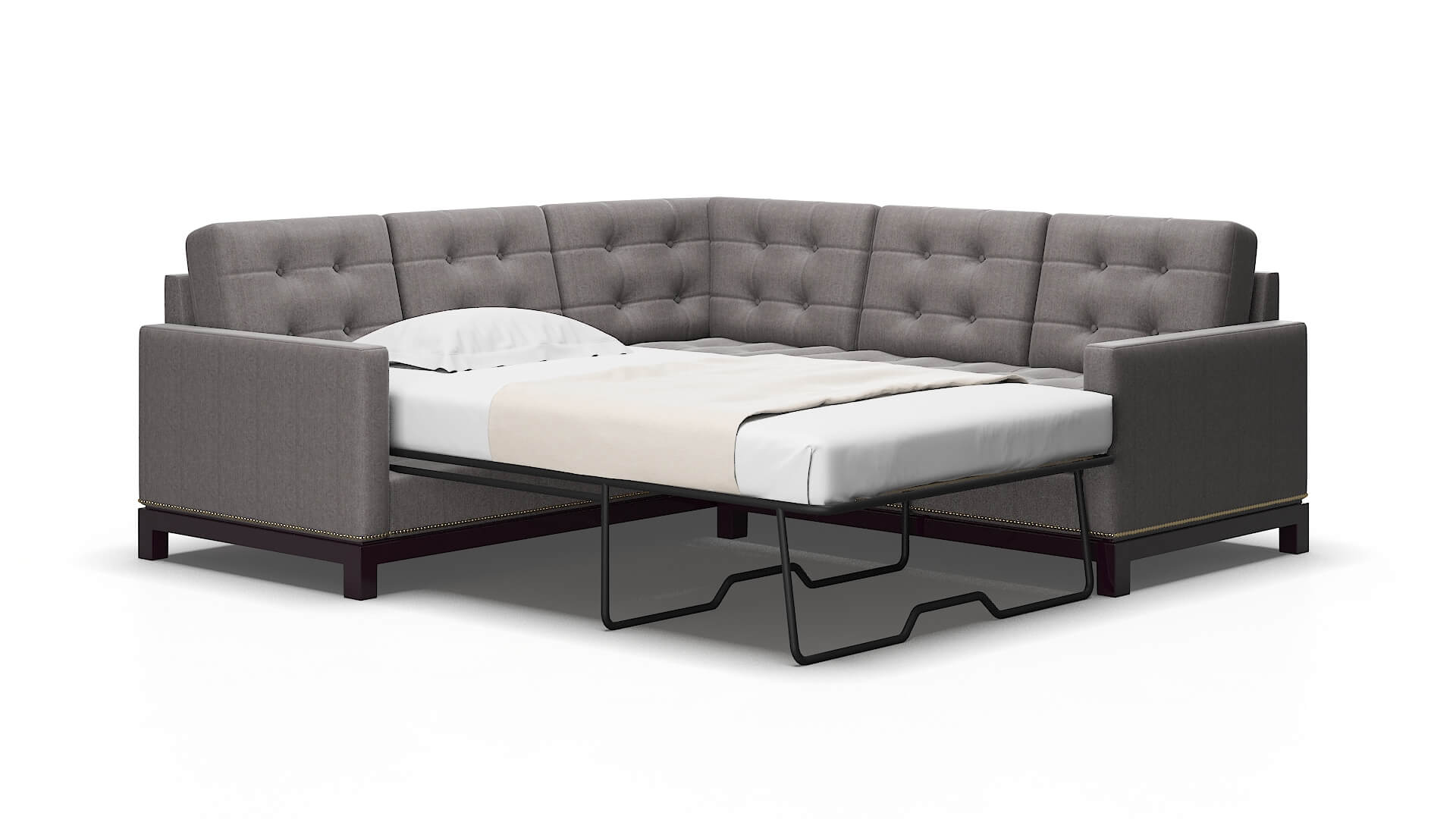 Davos Atlas_plz silver Sectional sleeper Espresso Legs  2