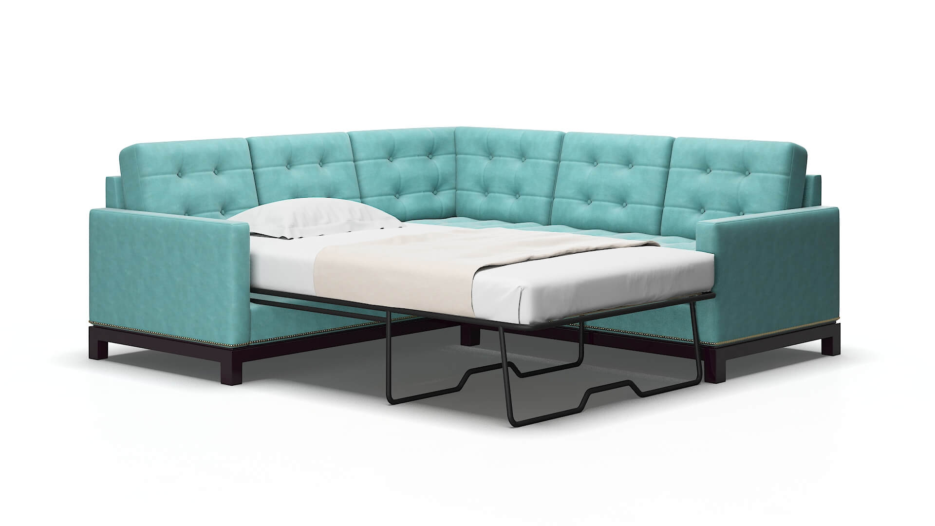 Davos Avalon_hp aqua Sectional sleeper Espresso Legs  2