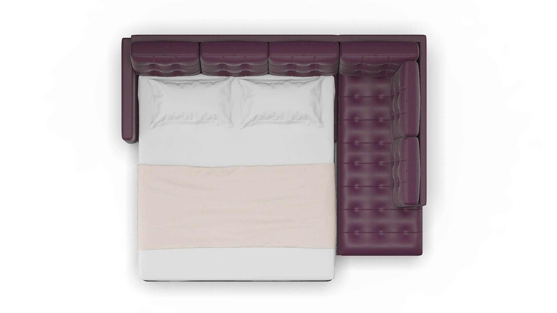 Davos Bella Aubergine Panel Sleeper Espresso legs 3