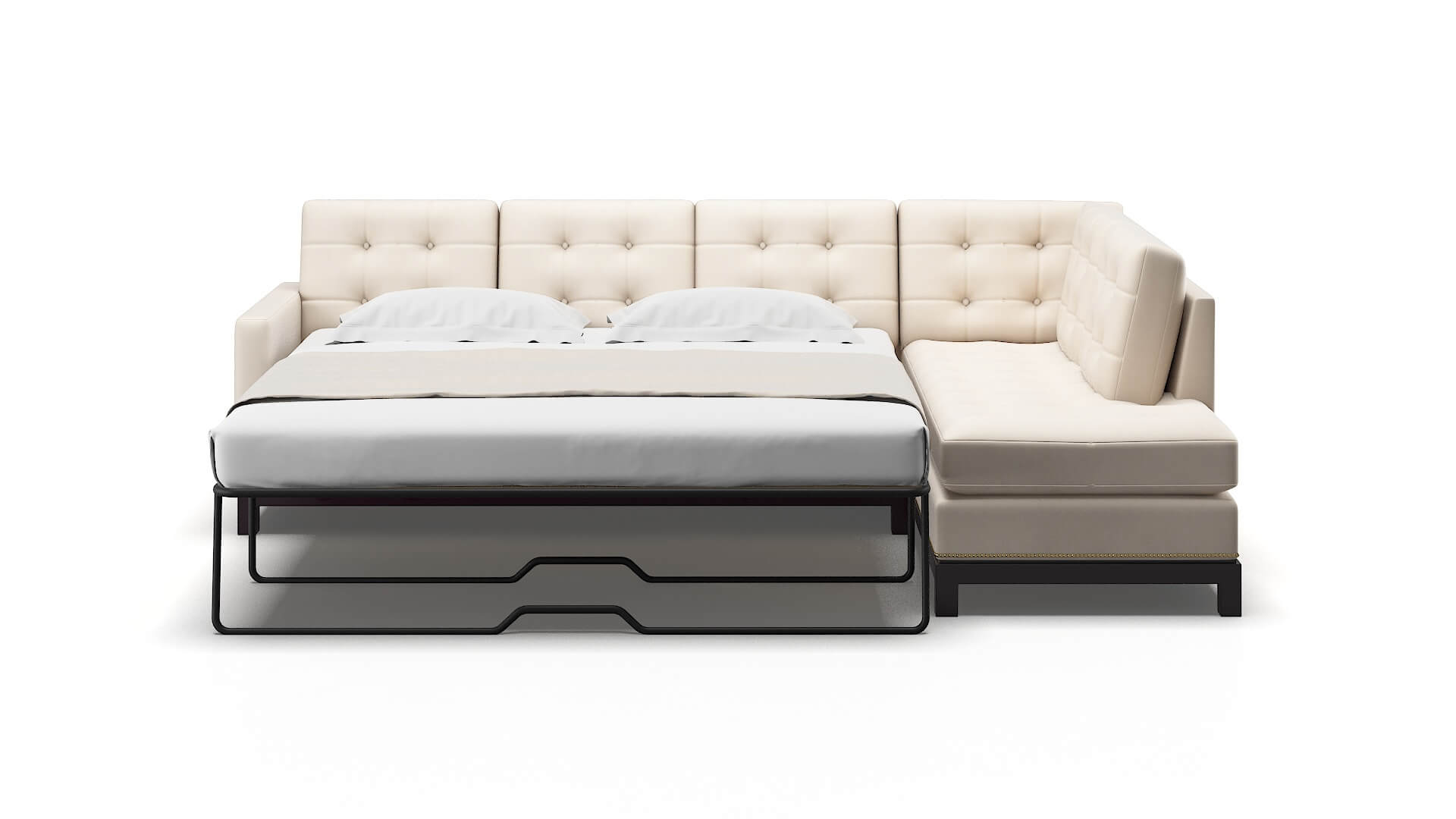 Davos Bella Buckwheat Panel Sleeper Espresso legs 1