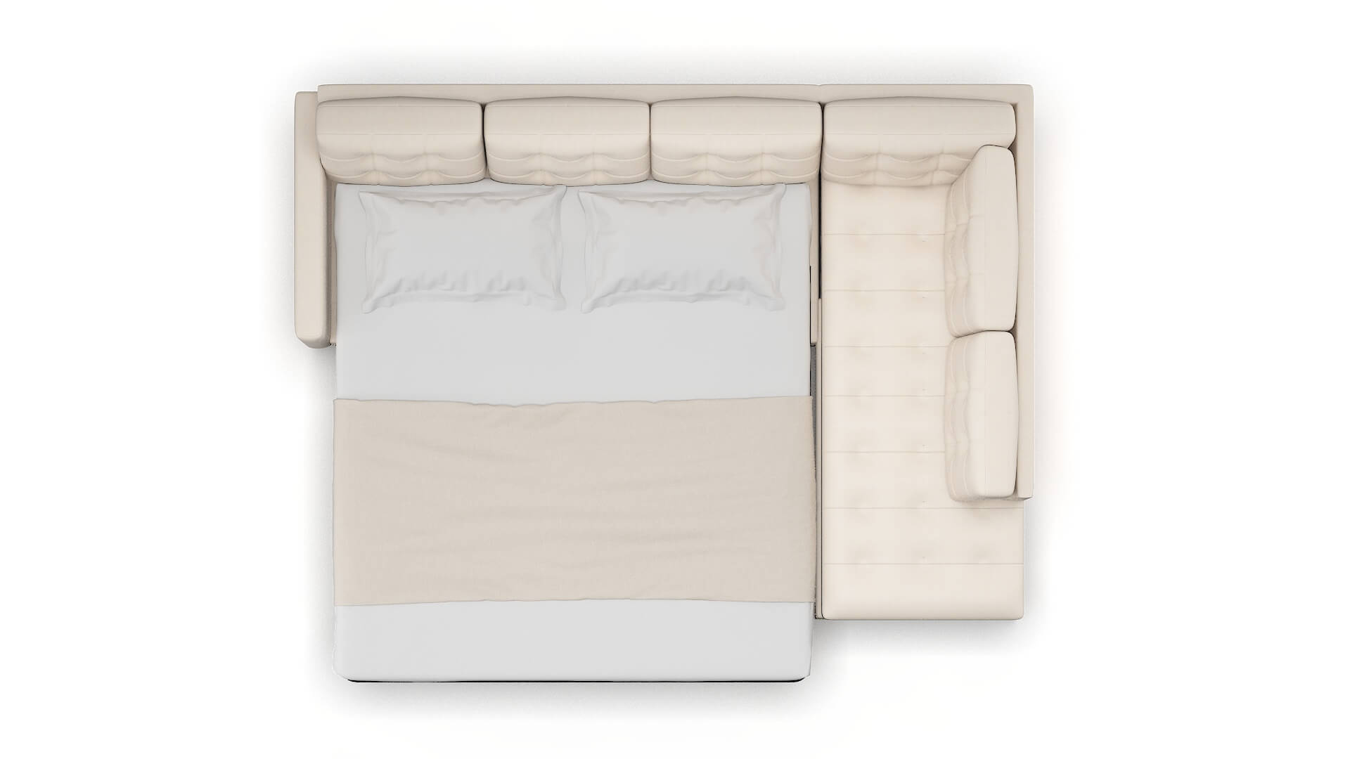 Davos Bella Buckwheat Panel Sleeper Espresso legs 3