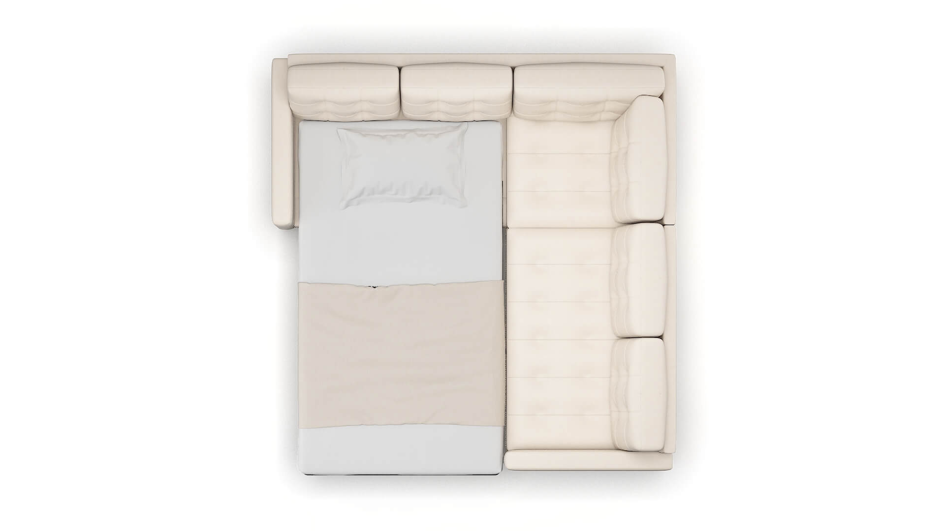 Davos Bella Buckwheat Sectional Sleeper Espresso legs 3