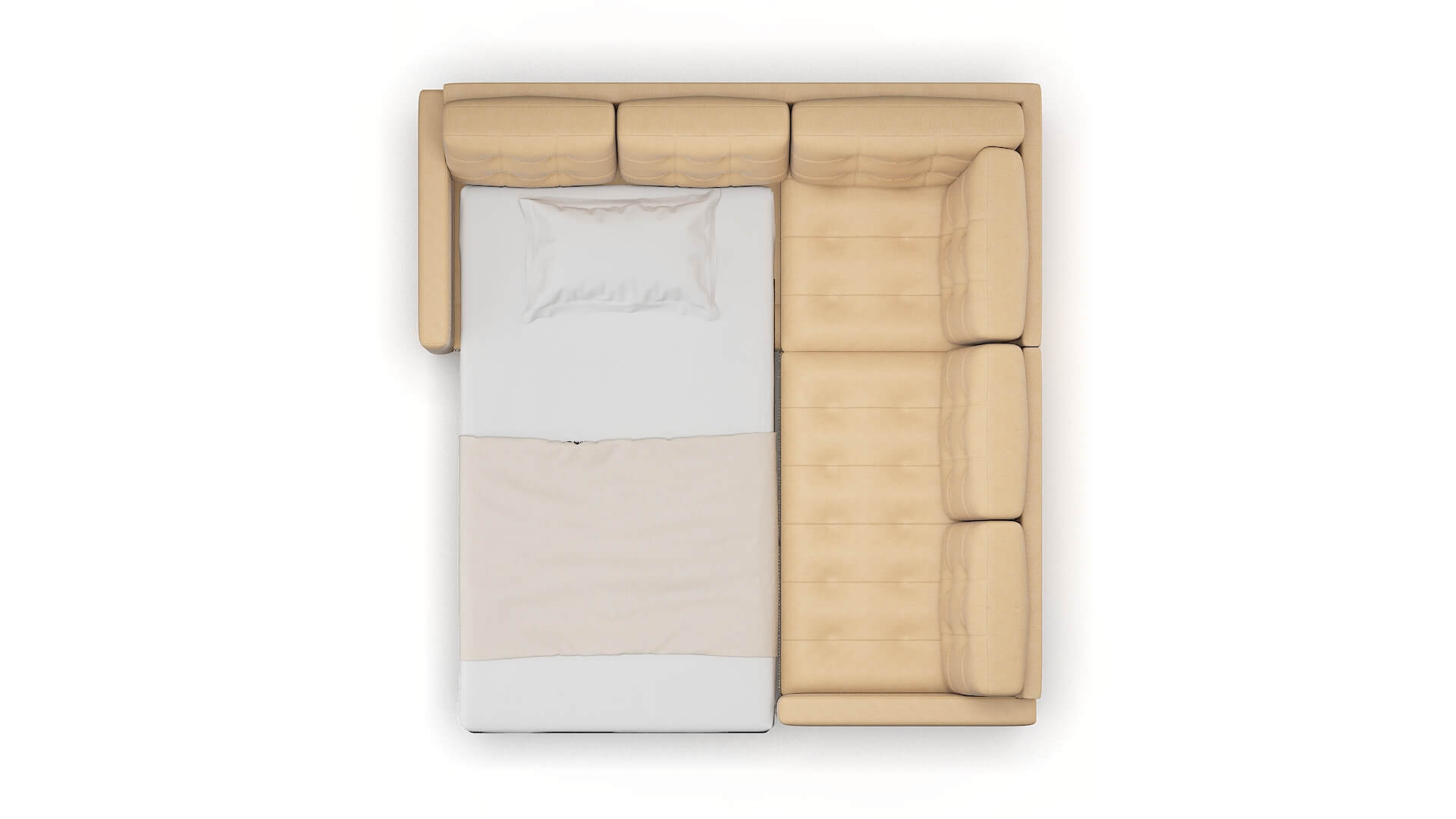 Davos Bella Coffee Sectional Sleeper Espresso legs 3