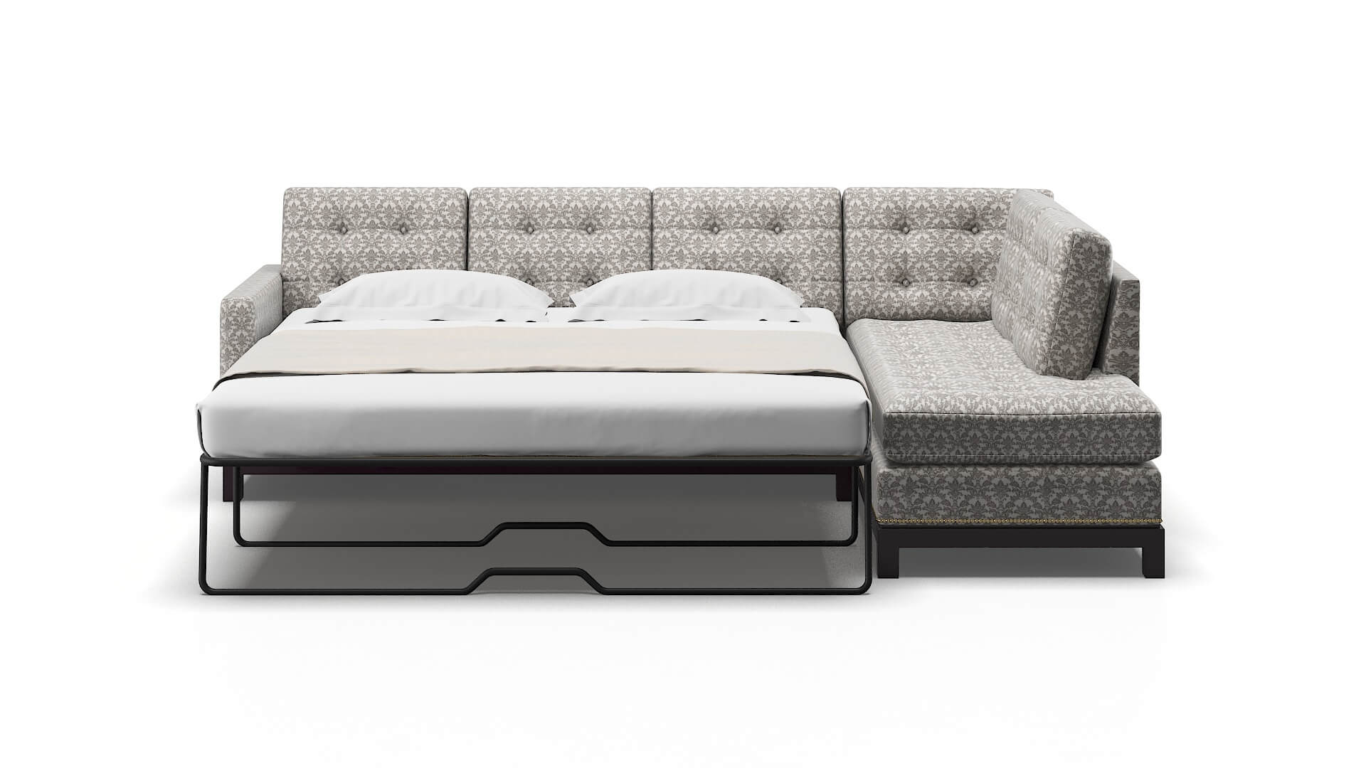 Davos Bergamo Dove Panel Sleeper Espresso legs 1