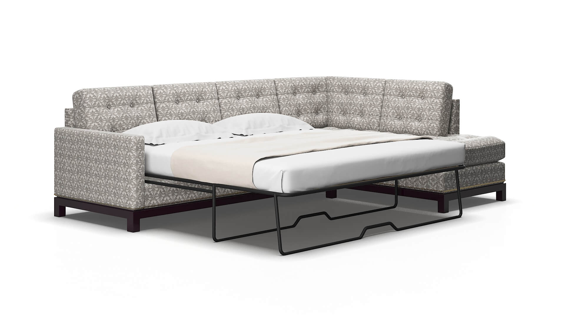 Davos Bergamo Dove Panel Sleeper Espresso legs 2