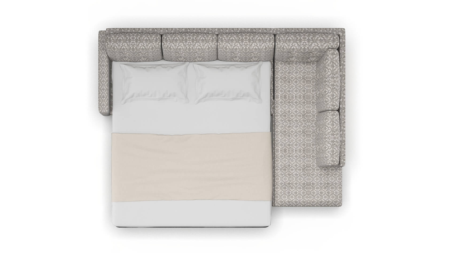 Davos Bergamo Dove Panel Sleeper Espresso legs 3