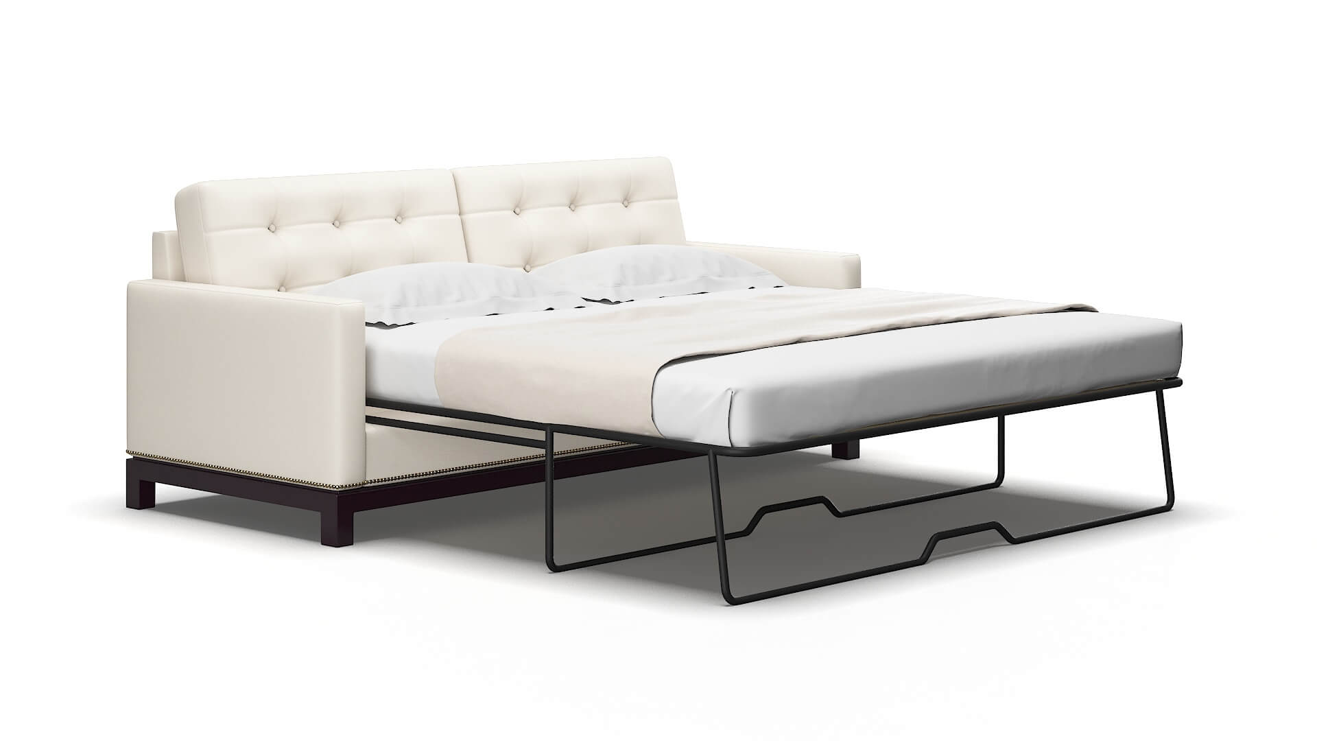Davos Blanche Milky Sofa Sleeper Espresso legs 2