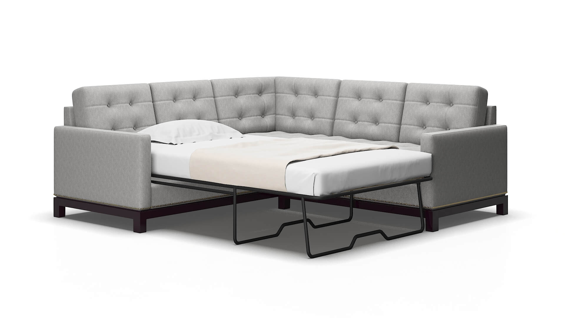 Davos Bungalow graphite Sectional sleeper Espresso Legs  2
