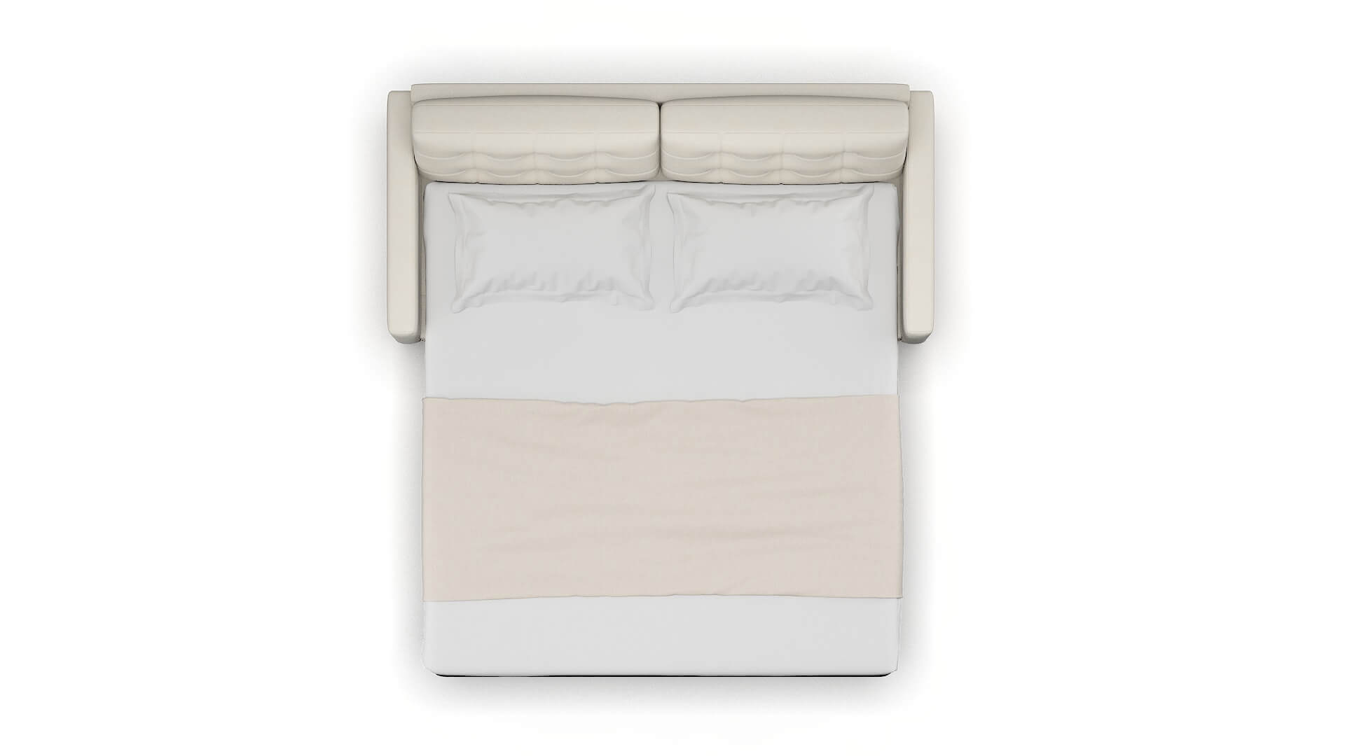 Davos Bungalow Ivory Sofa Sleeper Espresso legs 3