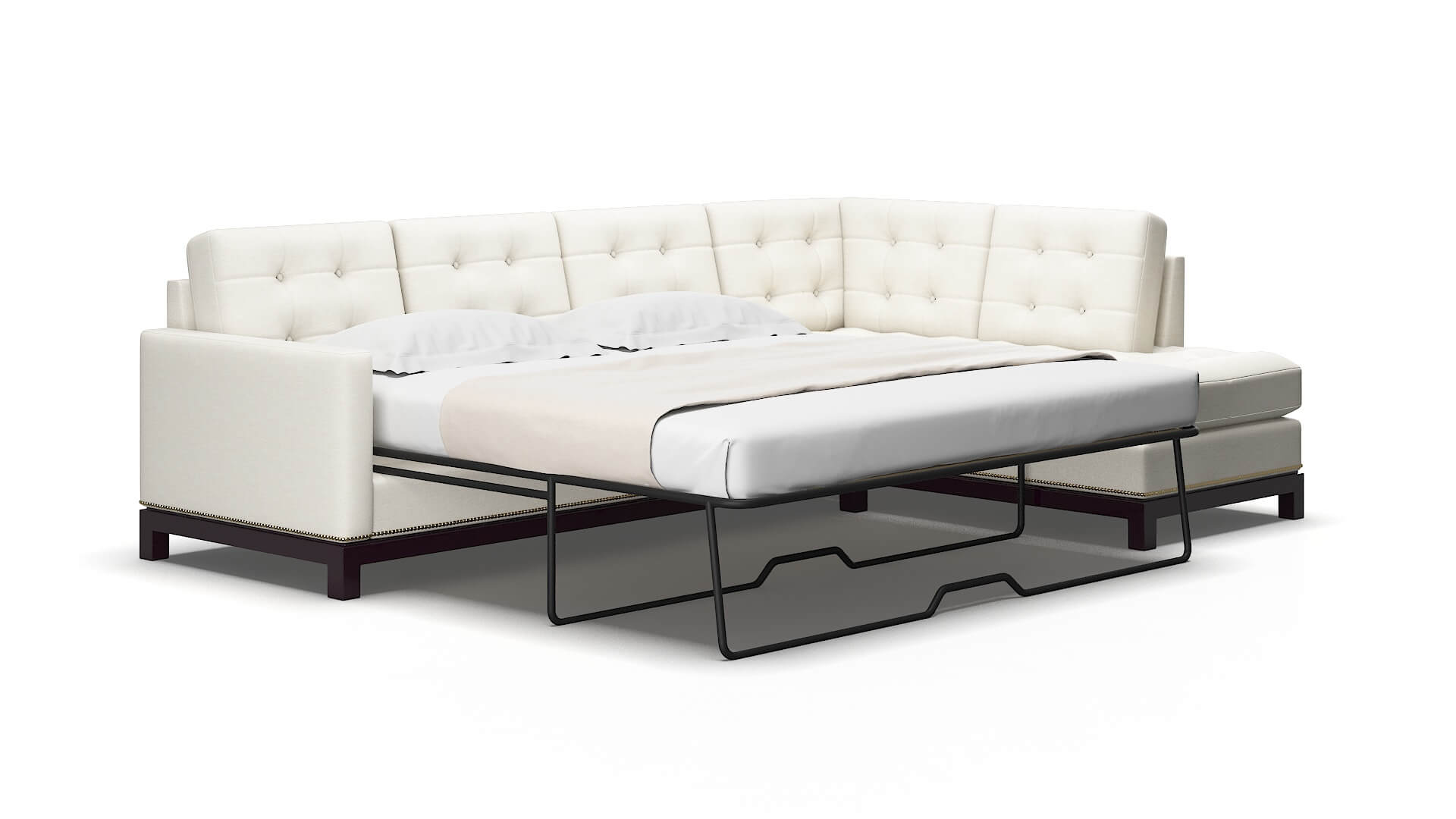 Davos Catalina Ivory Panel Sleeper espresso legs 2