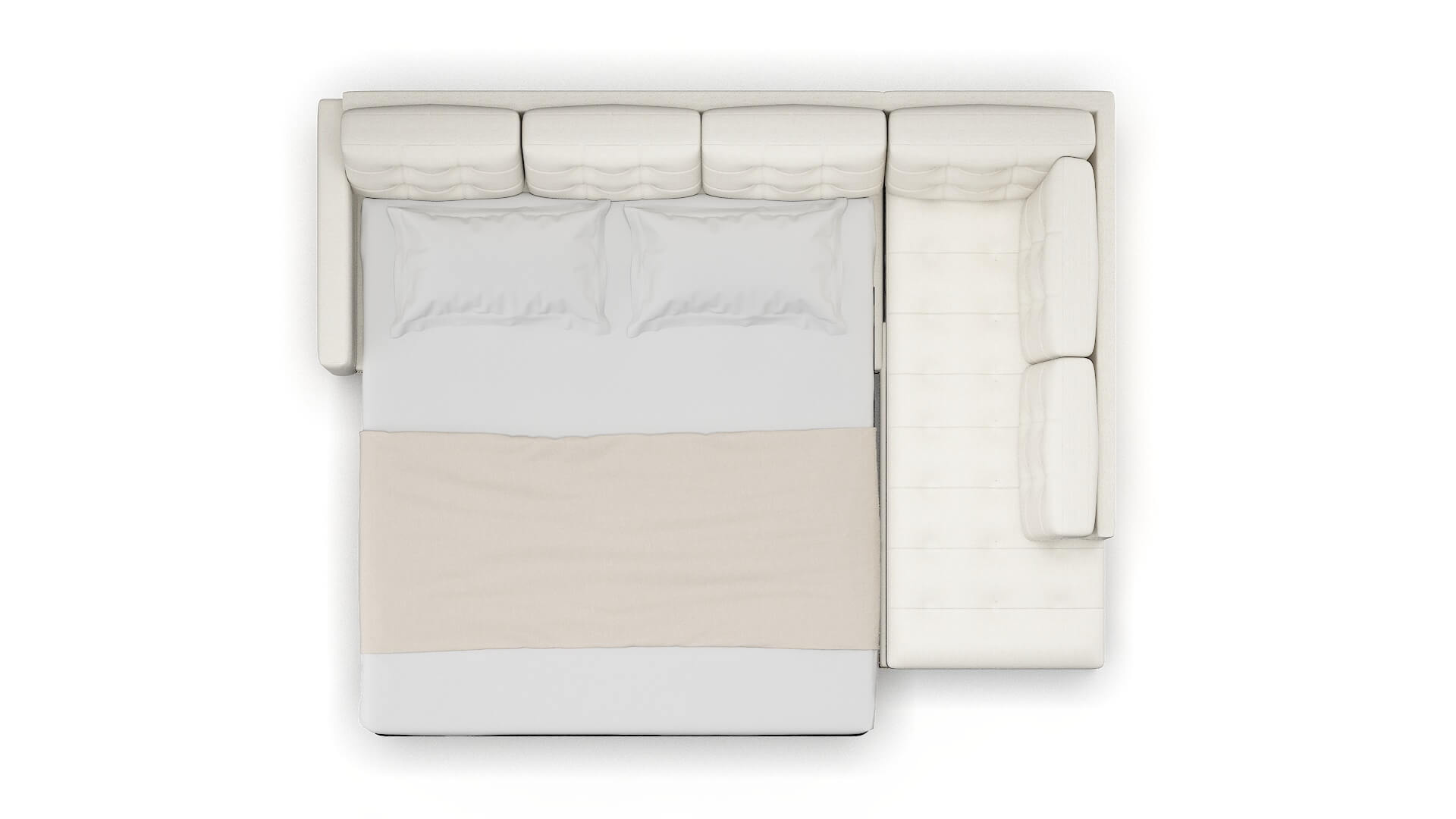 Davos Catalina Ivory Panel Sleeper Espresso legs 3