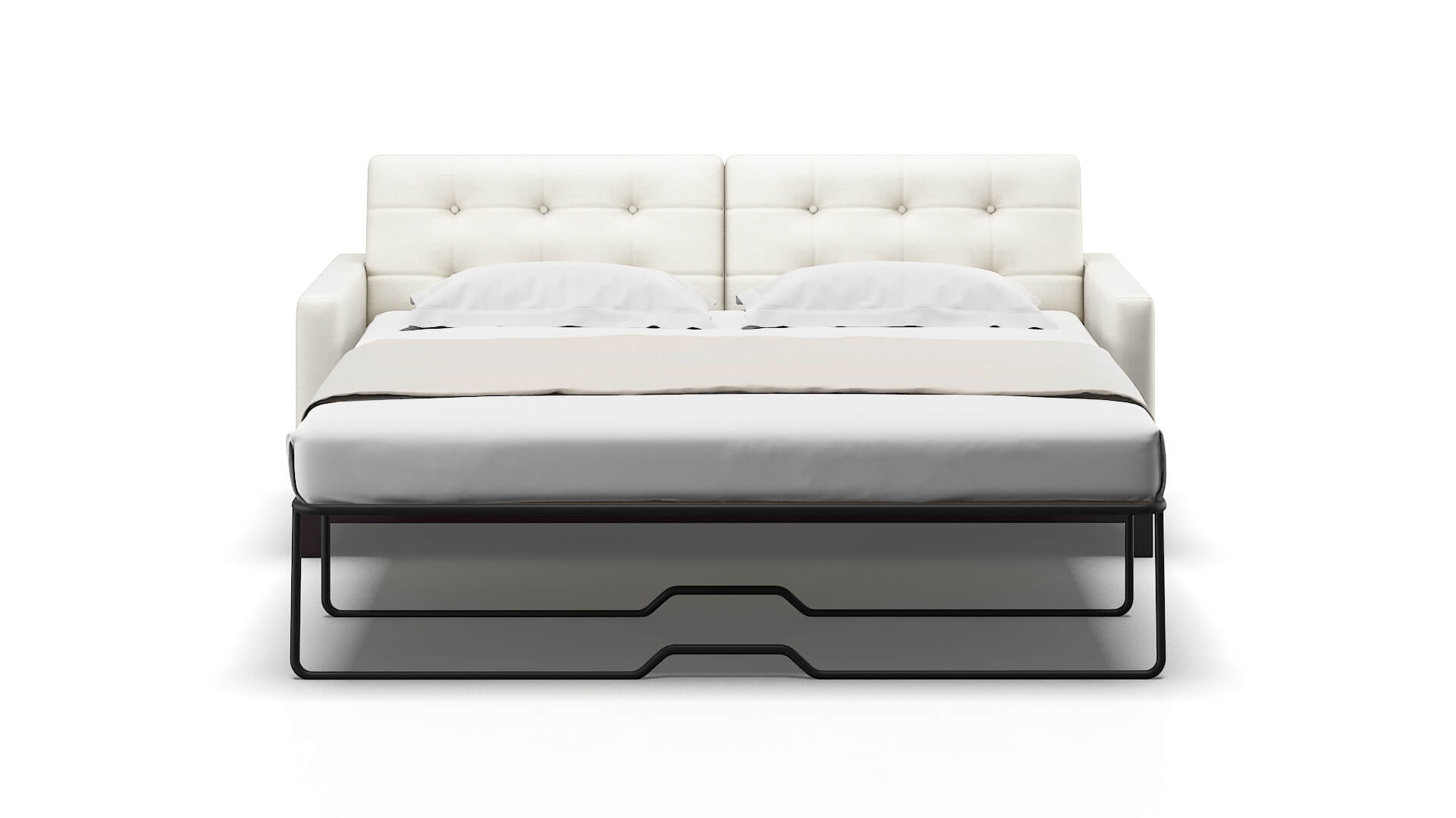 Davos Catalina Ivory Sofa Sleeper Espresso legs 1