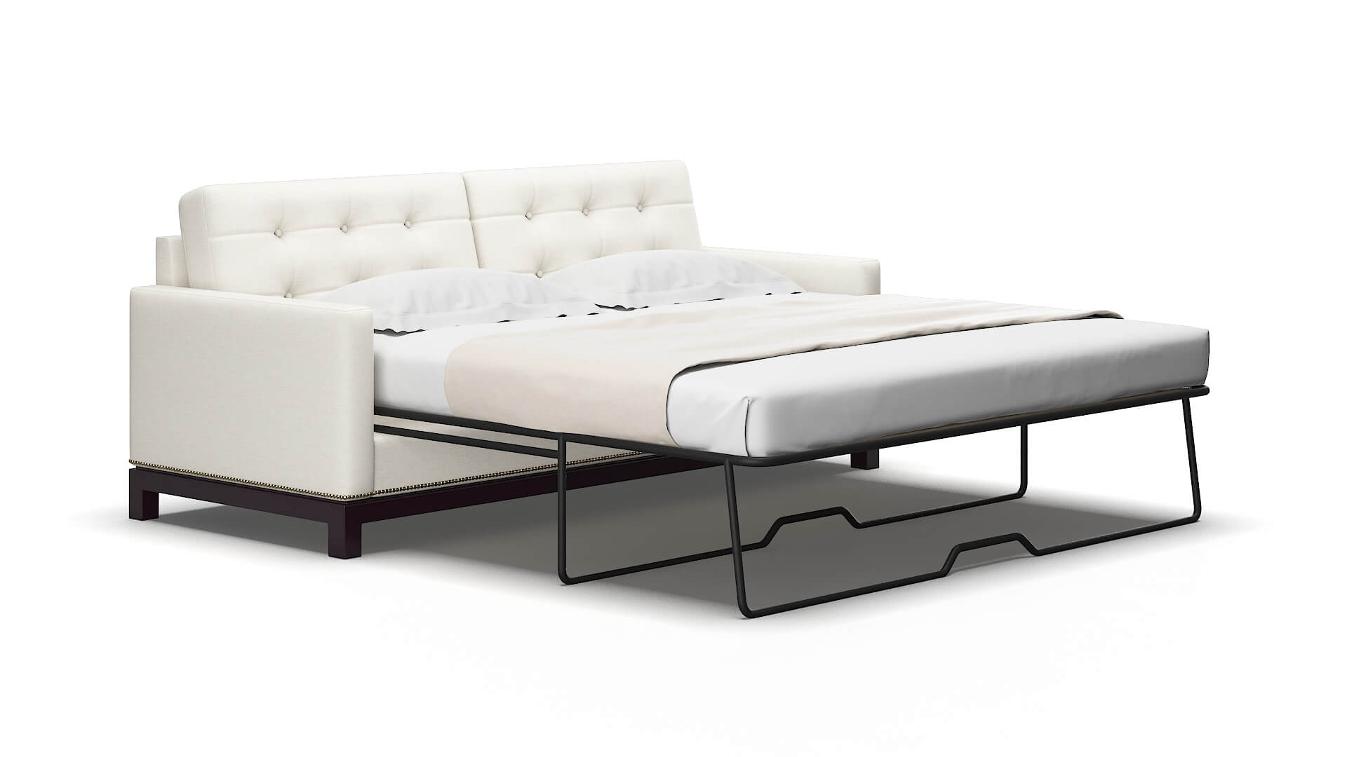 Davos Catalina Ivory Sofa Sleeper espresso legs 2