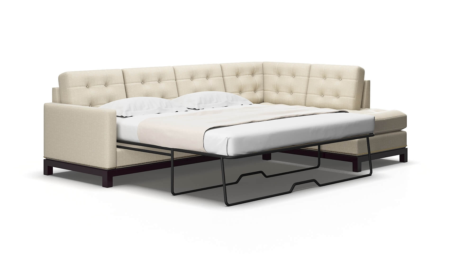 Davos Catalina Wheat Panel Sleeper Espresso legs 2