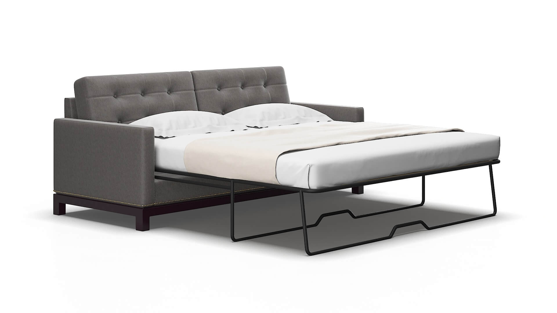 Davos Cosmo Charcoal Sofa Sleeper Espresso legs 2